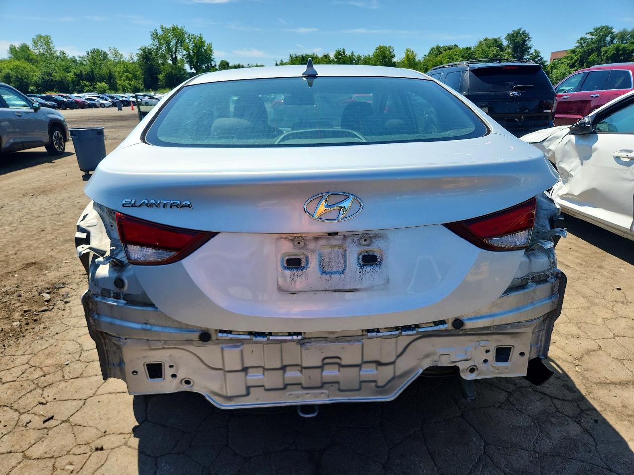 2014 Hyundai Elantra Se Silver vin: KMHDH4AE9EU103084