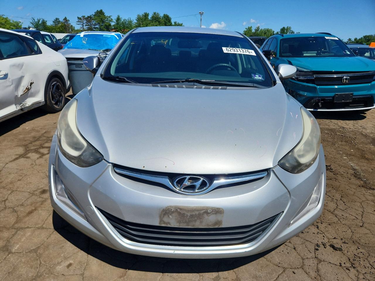 2014 Hyundai Elantra Se Silver vin: KMHDH4AE9EU103084