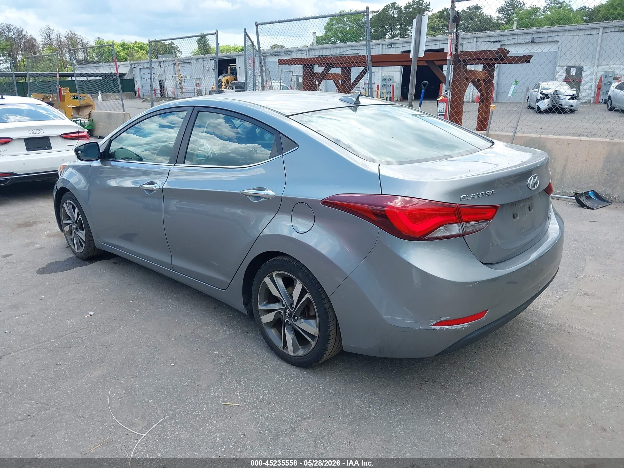 2014 Hyundai Elantra Limited Серый vin: KMHDH4AE9EU112433
