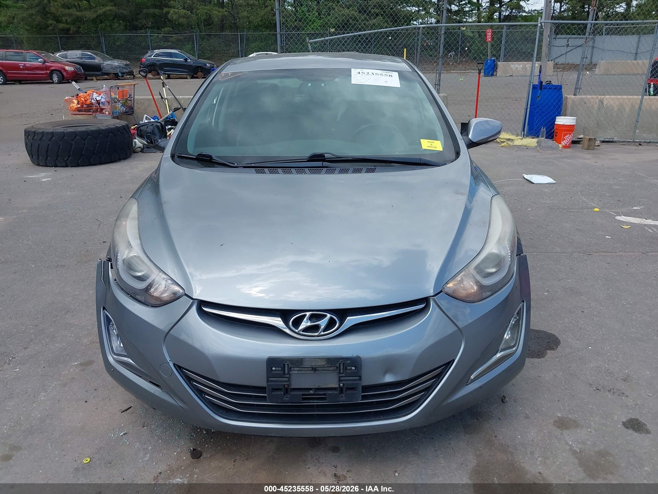 2014 Hyundai Elantra Limited Серый vin: KMHDH4AE9EU112433