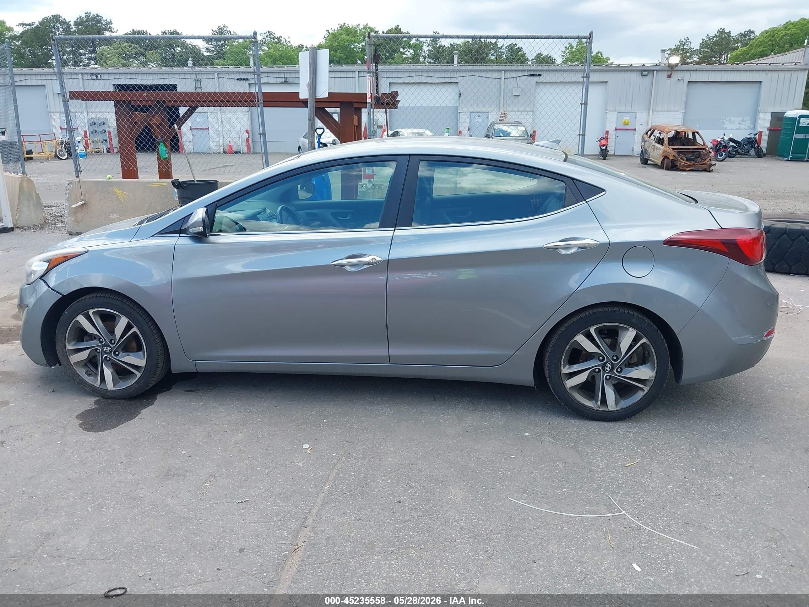 2014 Hyundai Elantra Limited Серый vin: KMHDH4AE9EU112433