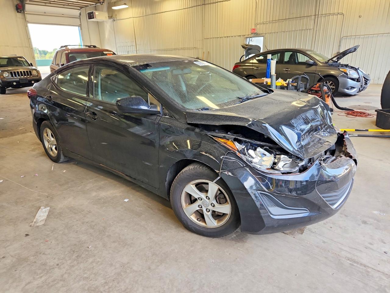 2014 Hyundai Elantra Se Black vin: KMHDH4AE9EU113372