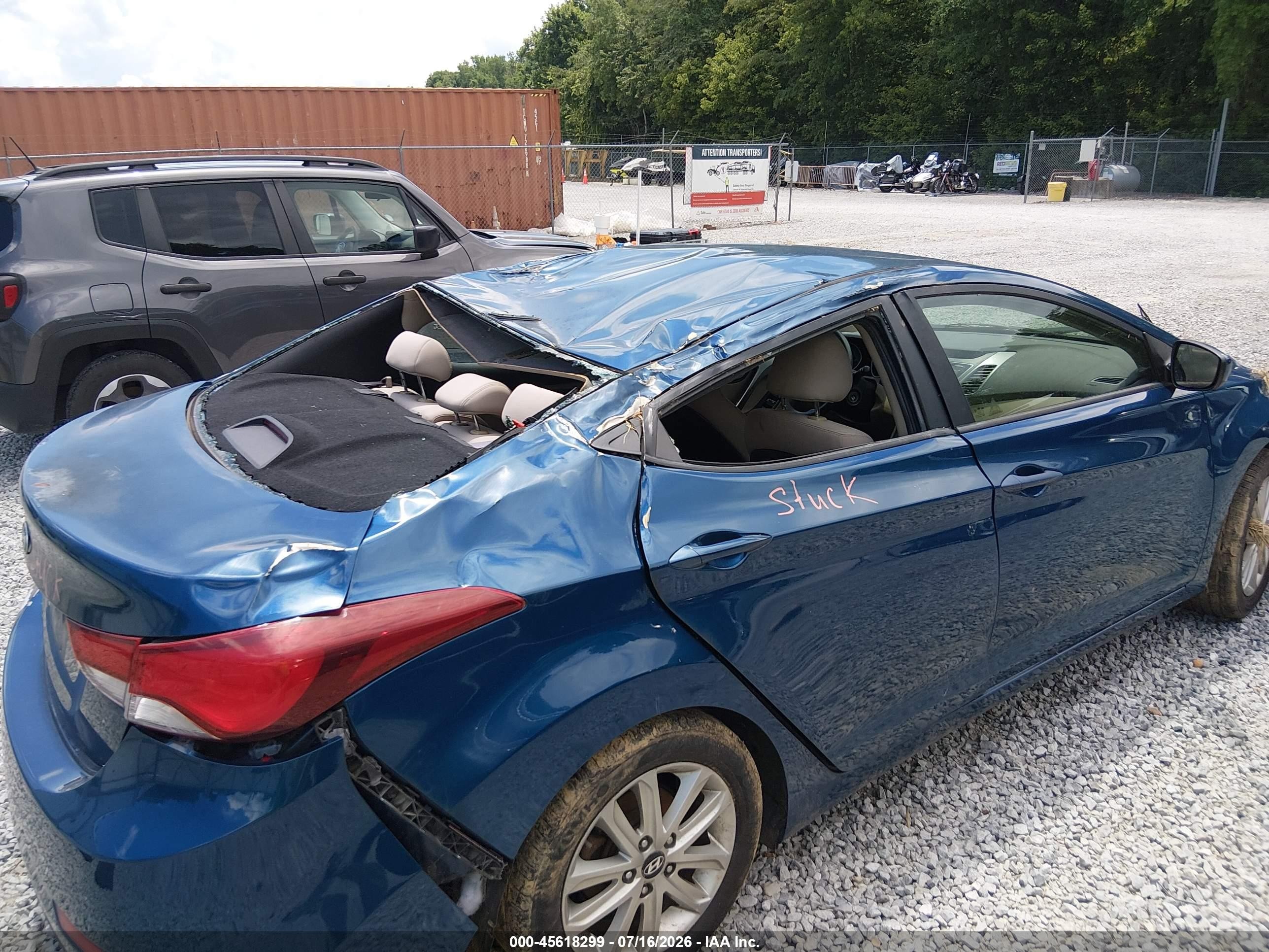 2014 Hyundai Elantra Se Blue vin: KMHDH4AE9EU150468
