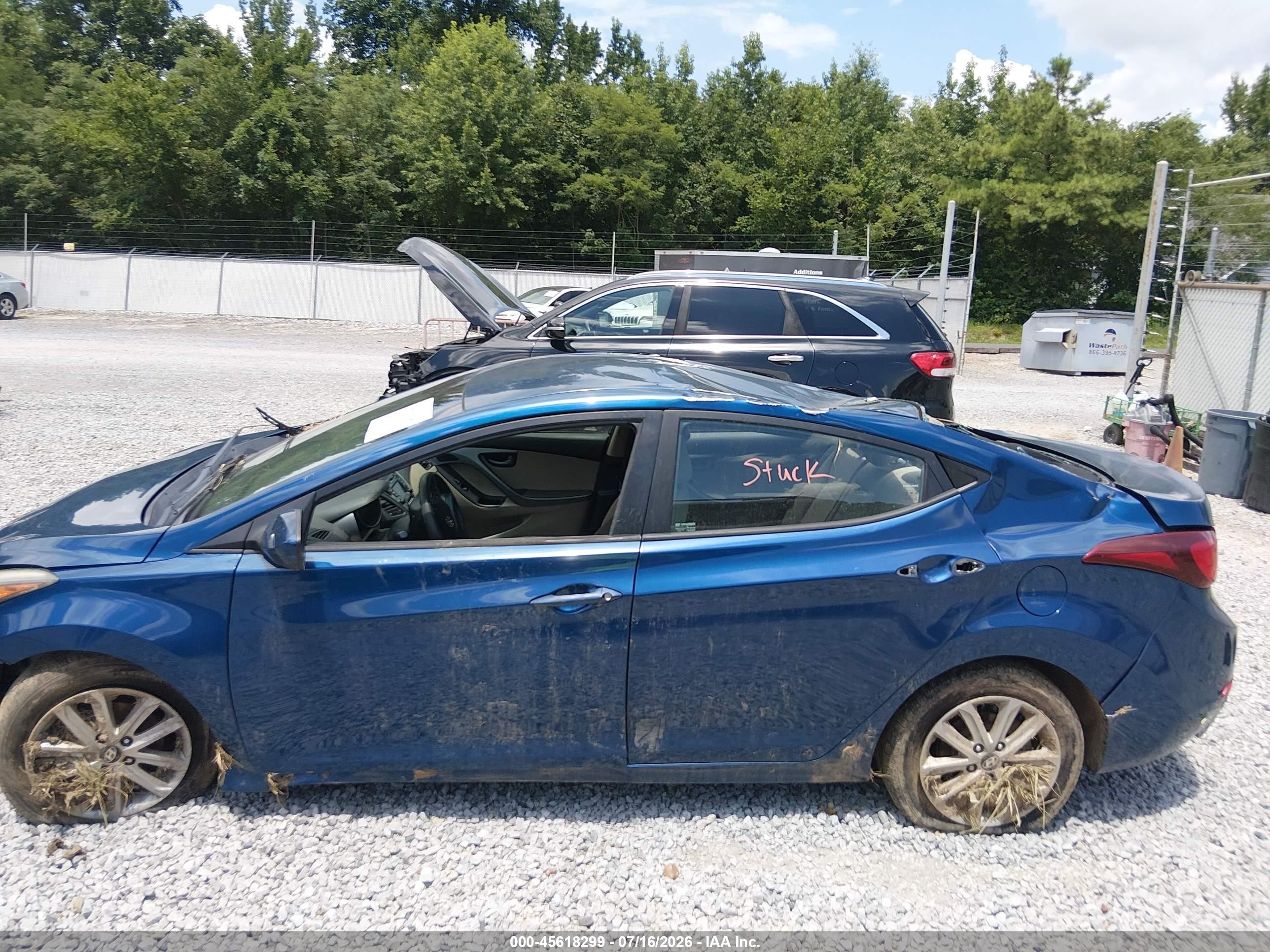 2014 Hyundai Elantra Se Blue vin: KMHDH4AE9EU150468