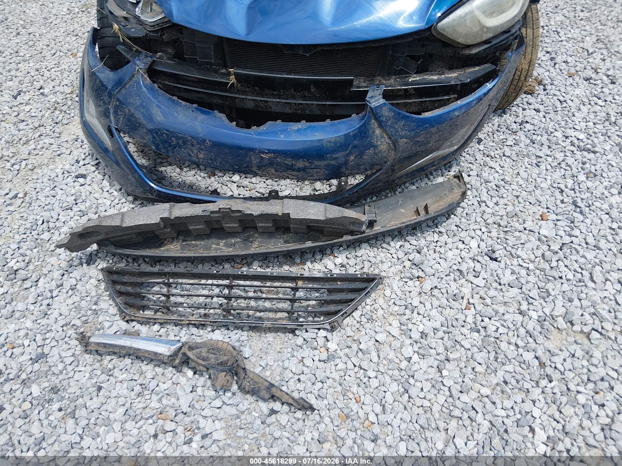 2014 Hyundai Elantra Se Blue vin: KMHDH4AE9EU150468