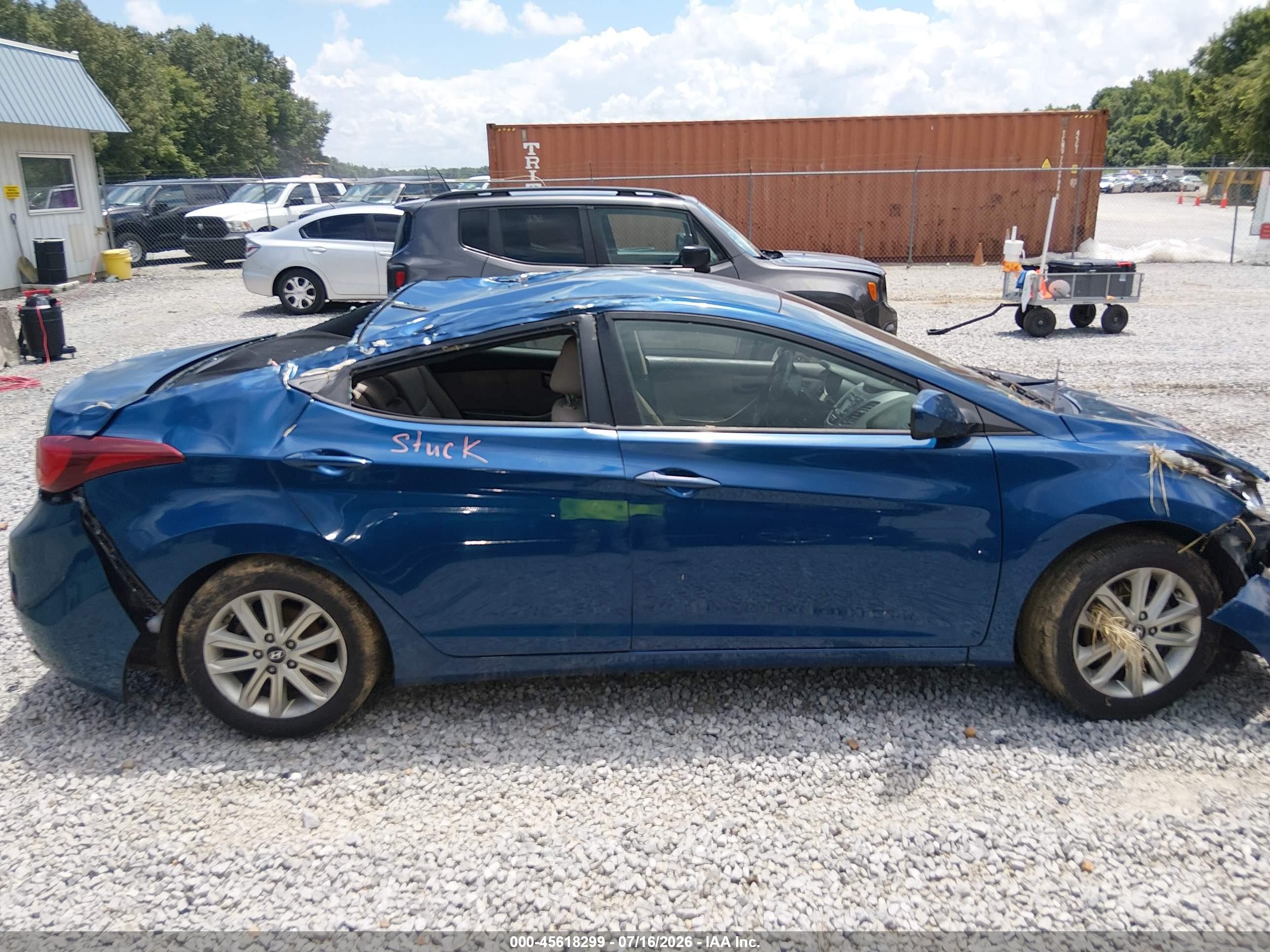 2014 Hyundai Elantra Se Blue vin: KMHDH4AE9EU150468