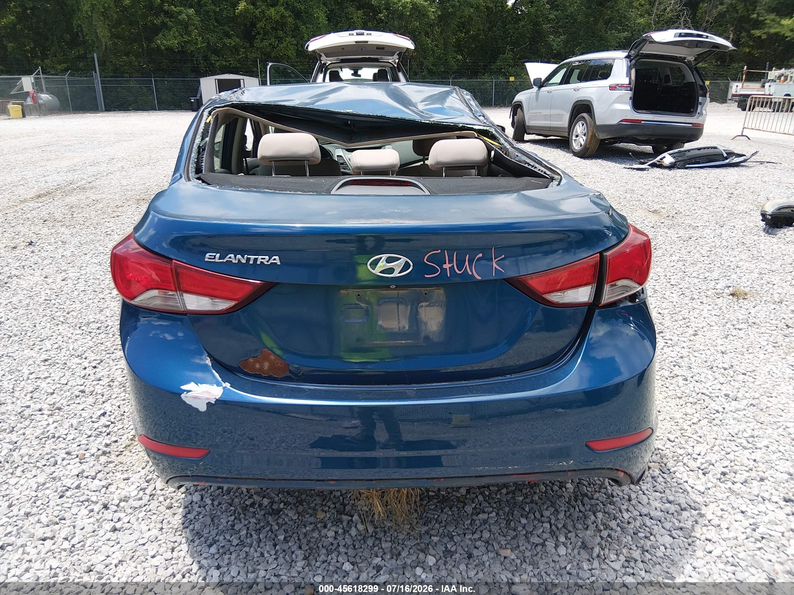 2014 Hyundai Elantra Se Blue vin: KMHDH4AE9EU150468