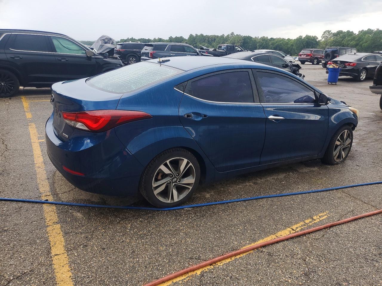 2014 Hyundai Elantra Limited Blue vin: KMHDH4AE9EU156044