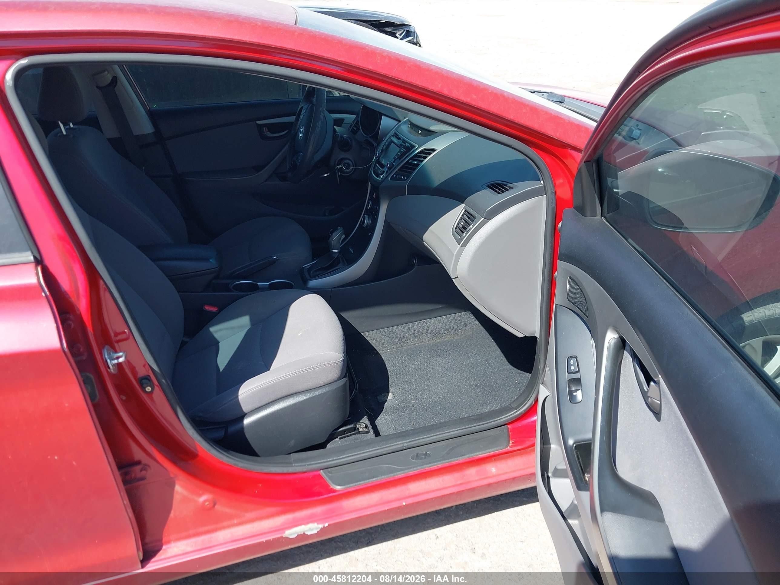2014 Hyundai Elantra Se Red vin: KMHDH4AE9EU166718
