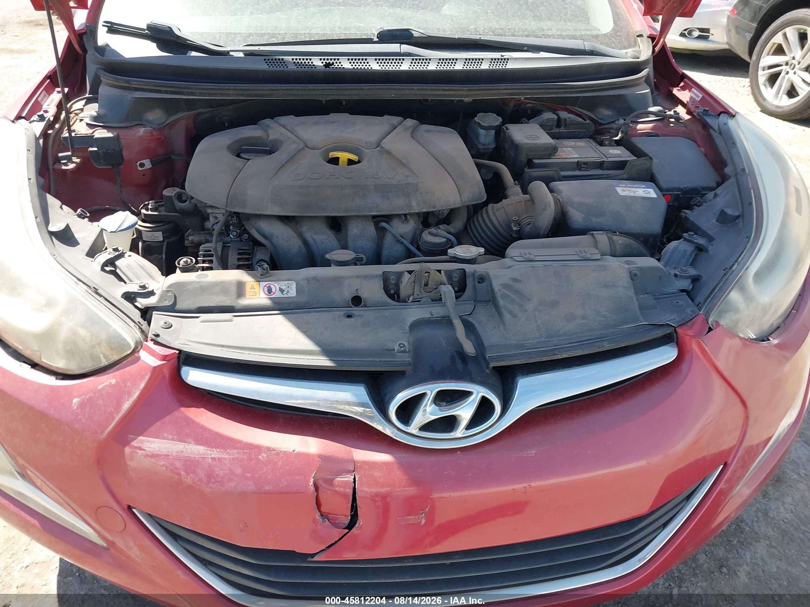 2014 Hyundai Elantra Se Red vin: KMHDH4AE9EU166718