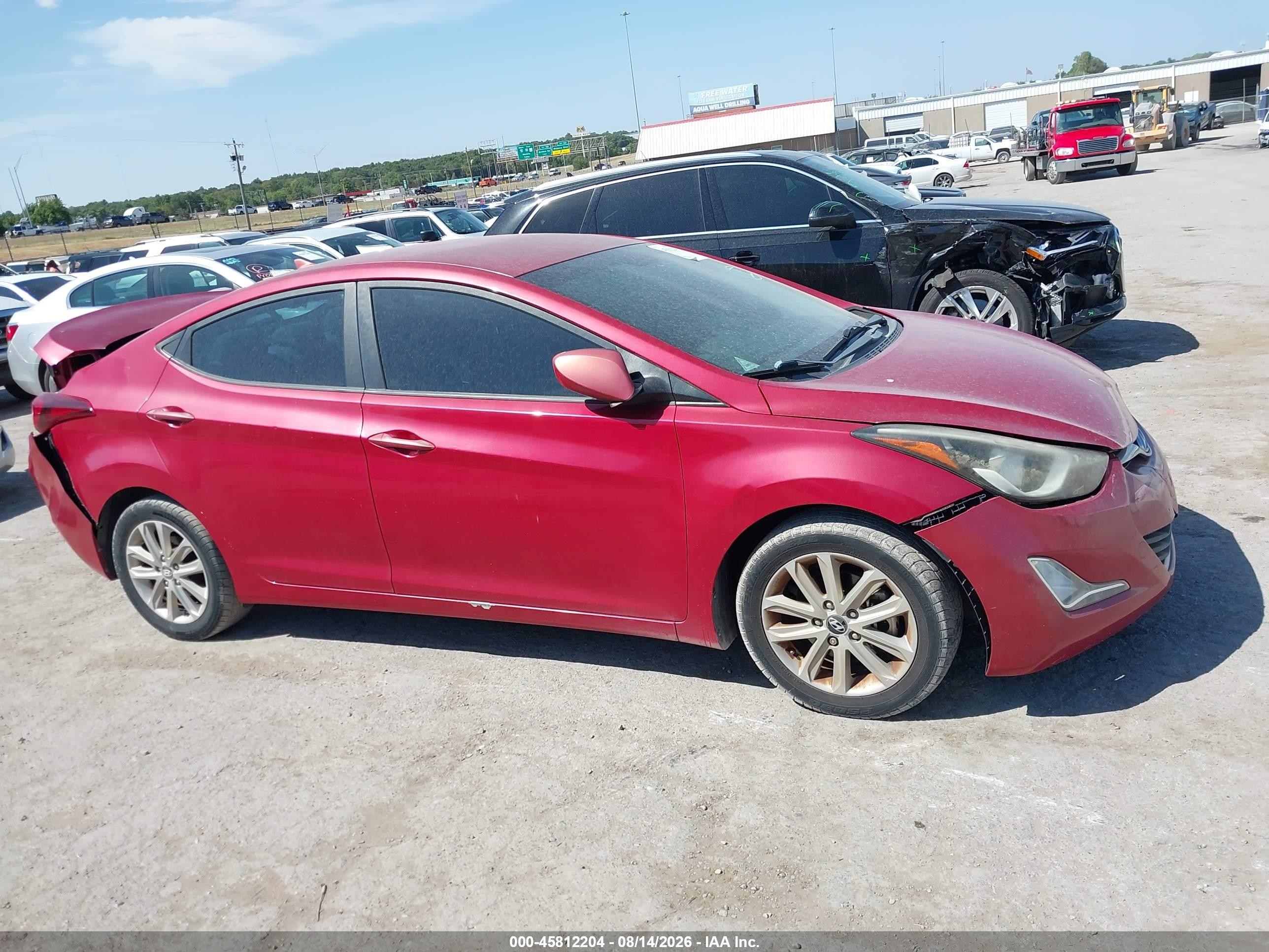 2014 Hyundai Elantra Se Red vin: KMHDH4AE9EU166718