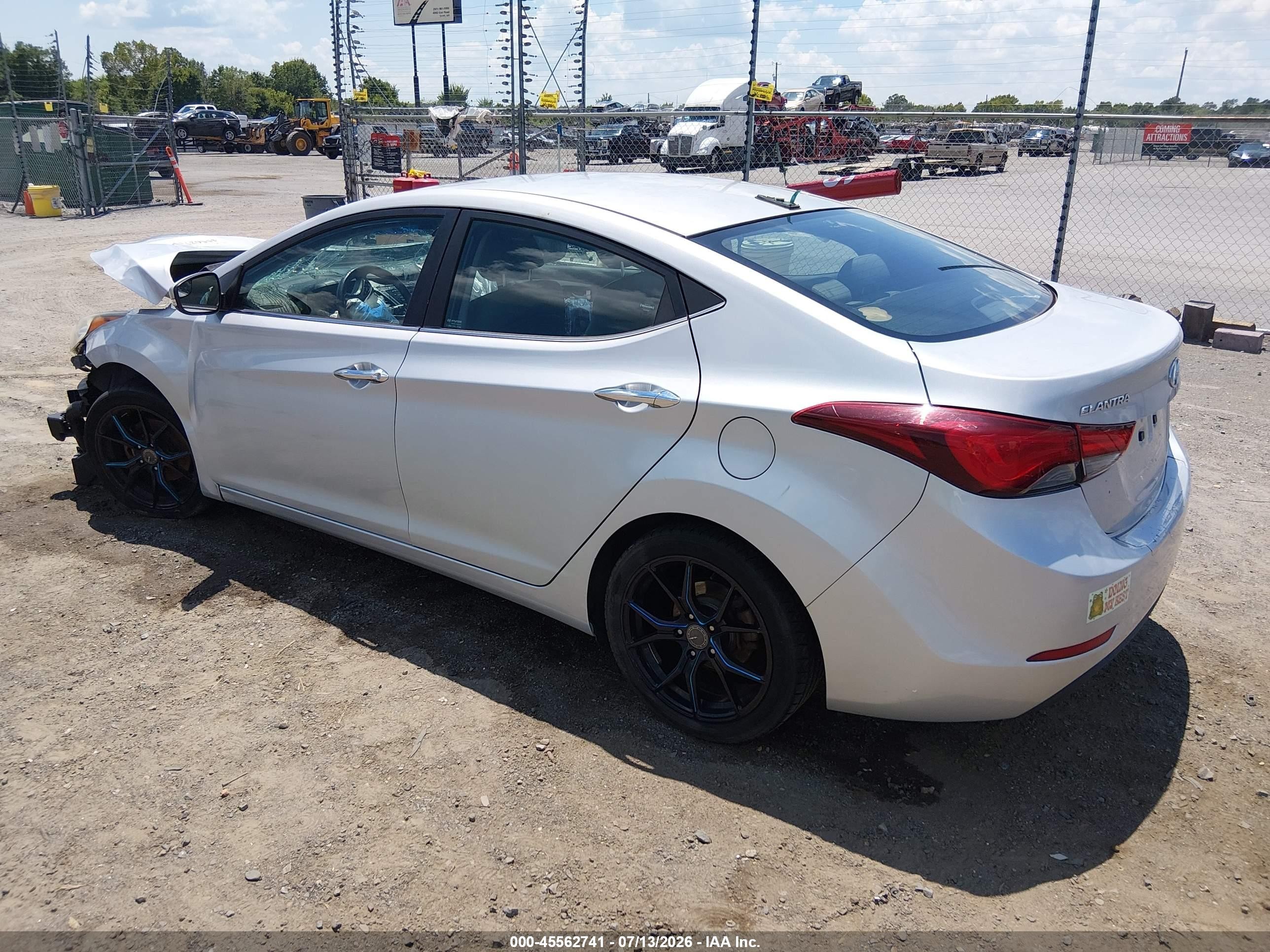 2014 Hyundai Elantra Limited Silver vin: KMHDH4AE9EU170476