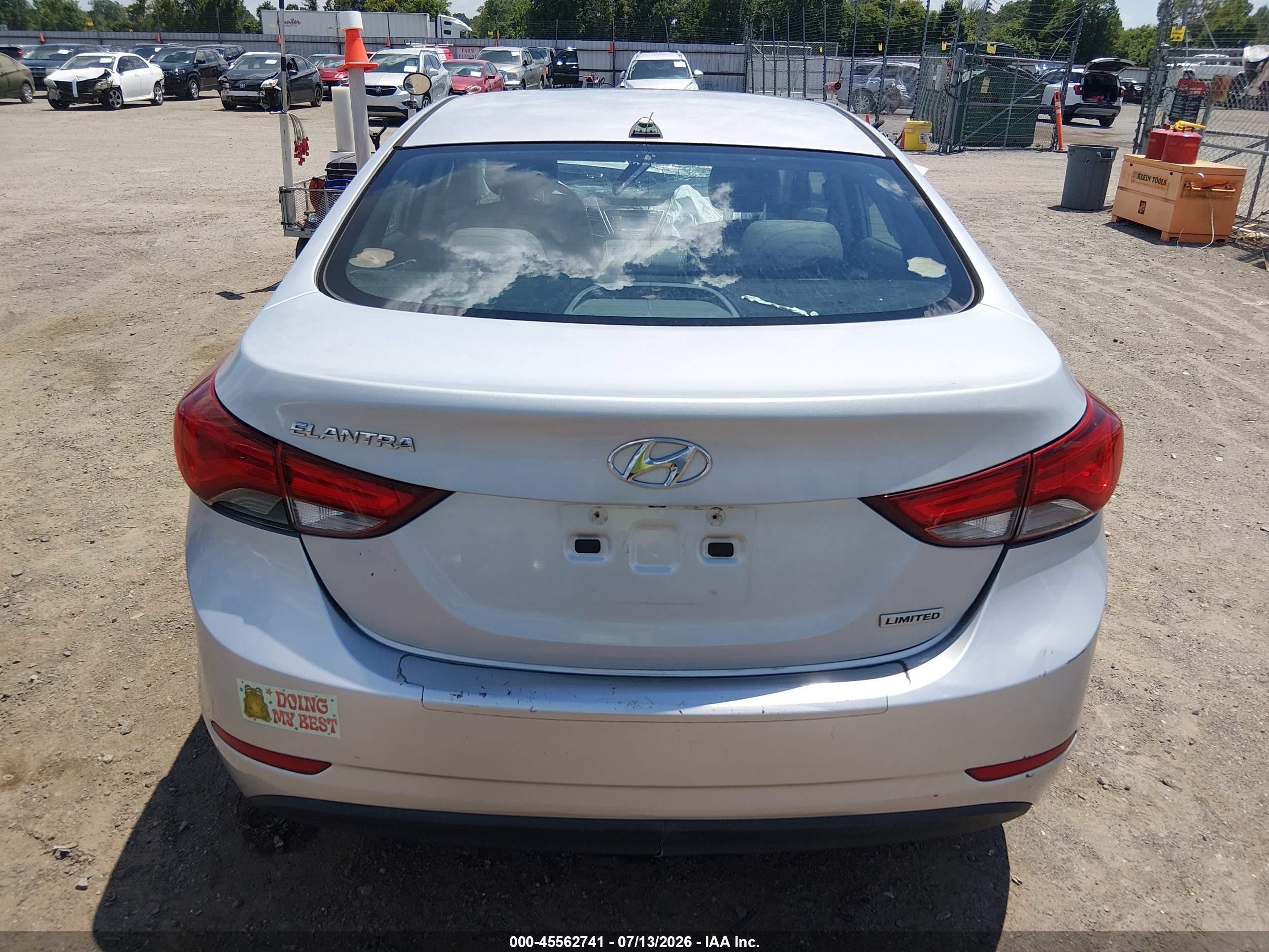 2014 Hyundai Elantra Limited Silver vin: KMHDH4AE9EU170476