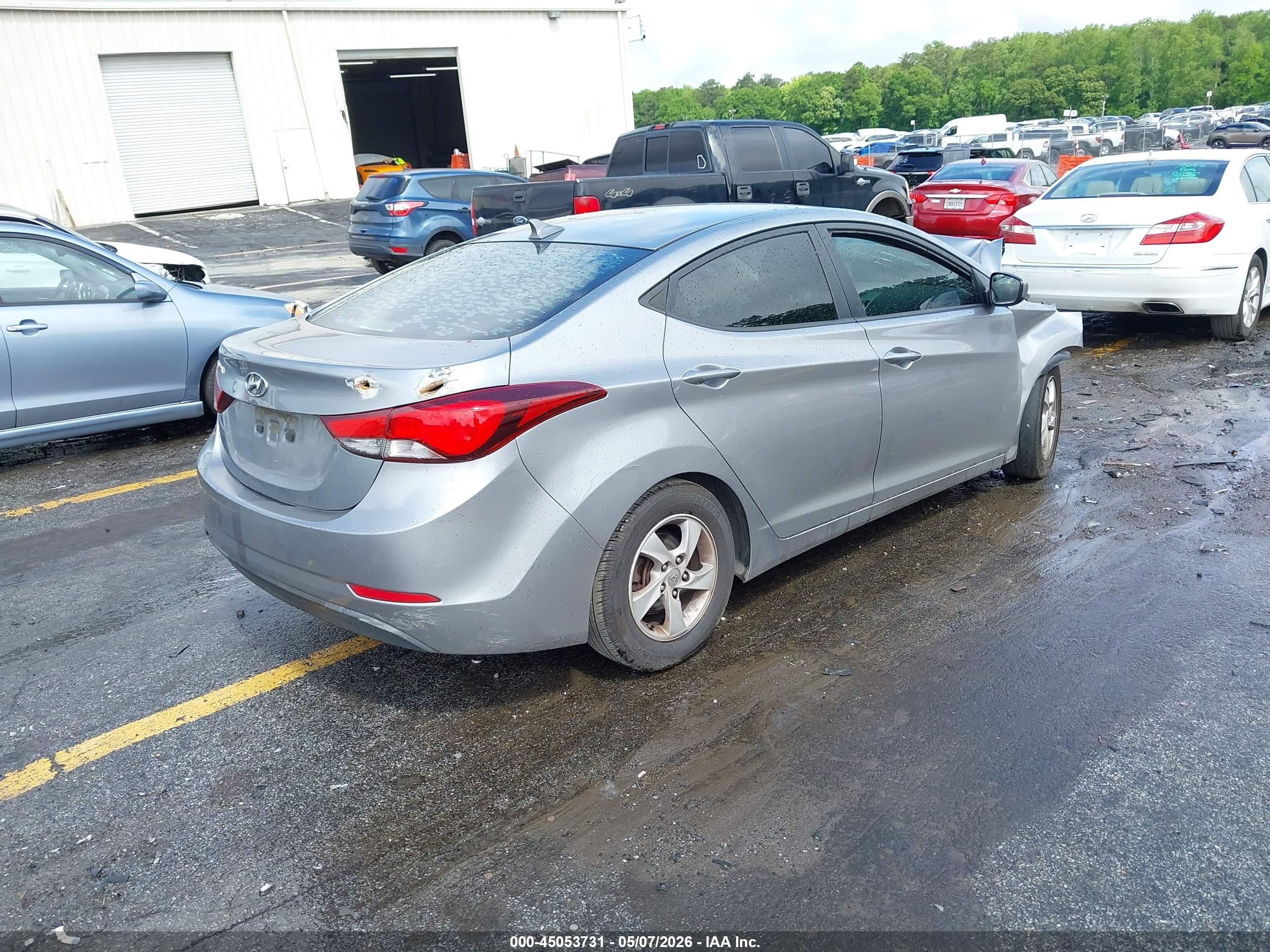 2014 Hyundai Elantra Se Silver vin: KMHDH4AE9EU171465