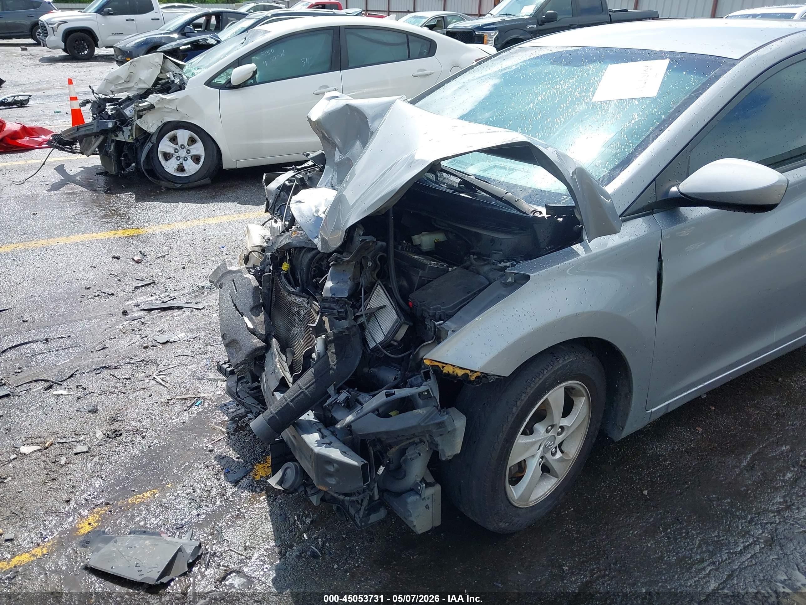2014 Hyundai Elantra Se Silver vin: KMHDH4AE9EU171465
