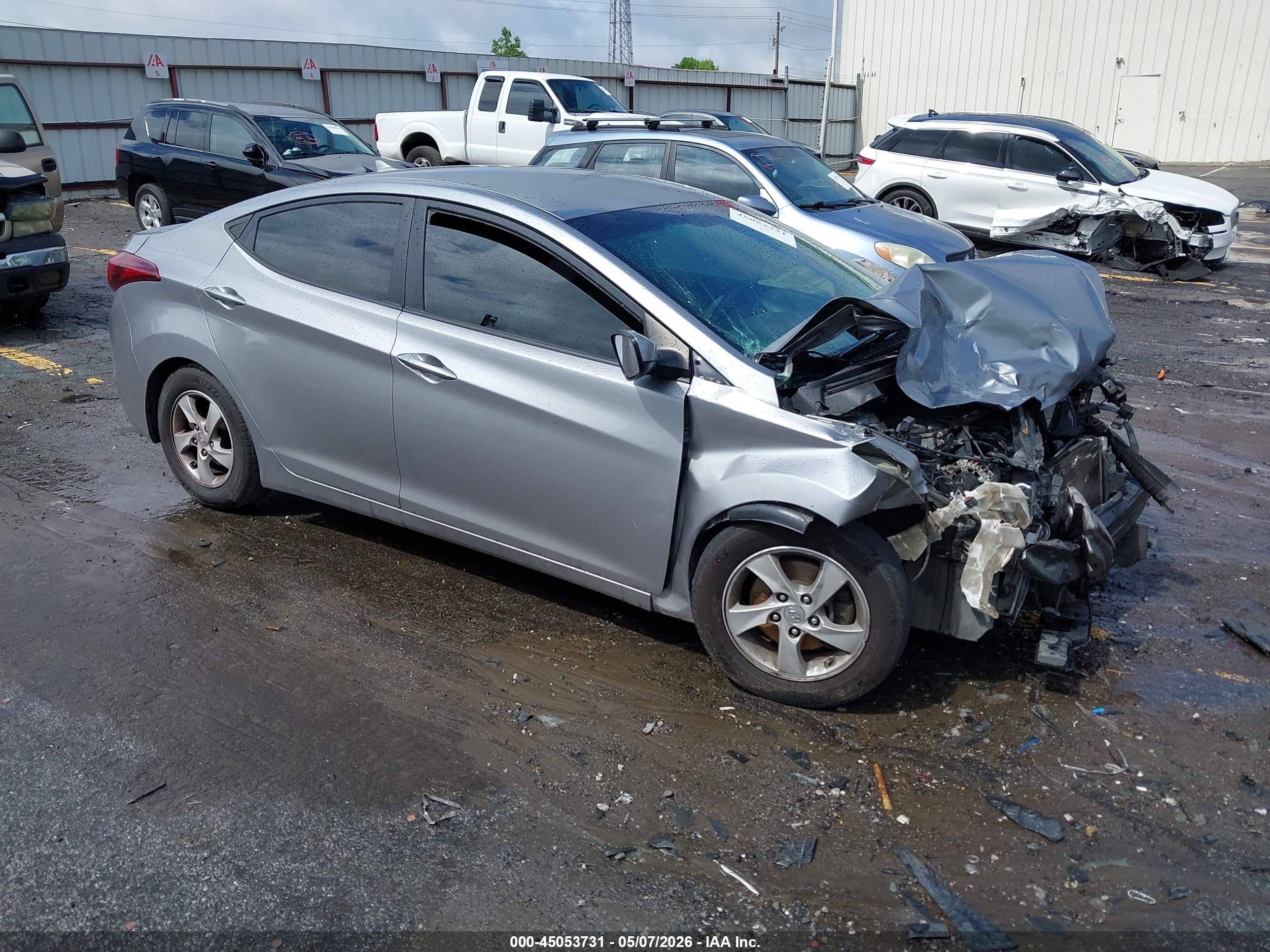 2014 Hyundai Elantra Se Silver vin: KMHDH4AE9EU171465