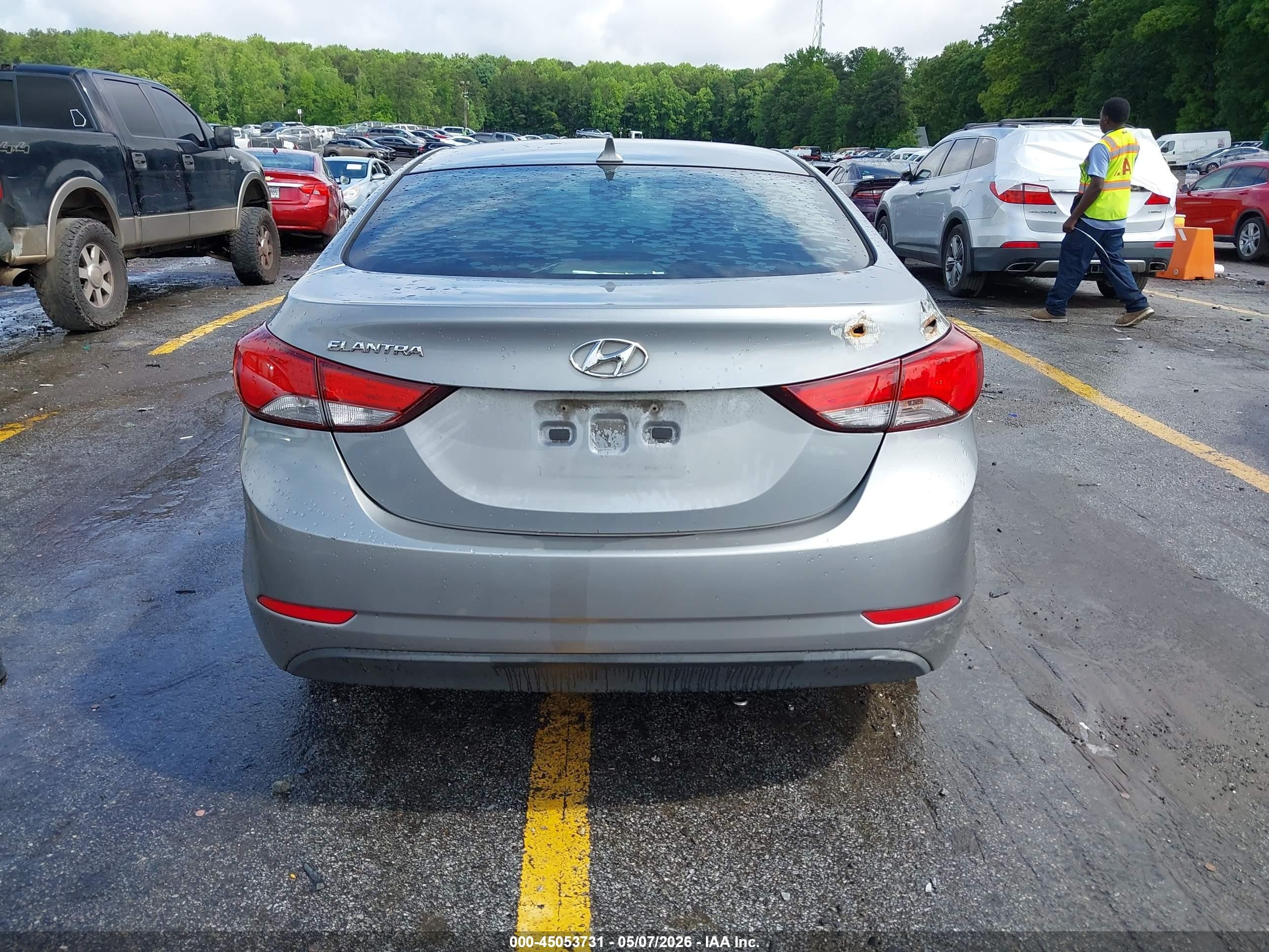 2014 Hyundai Elantra Se Silver vin: KMHDH4AE9EU171465