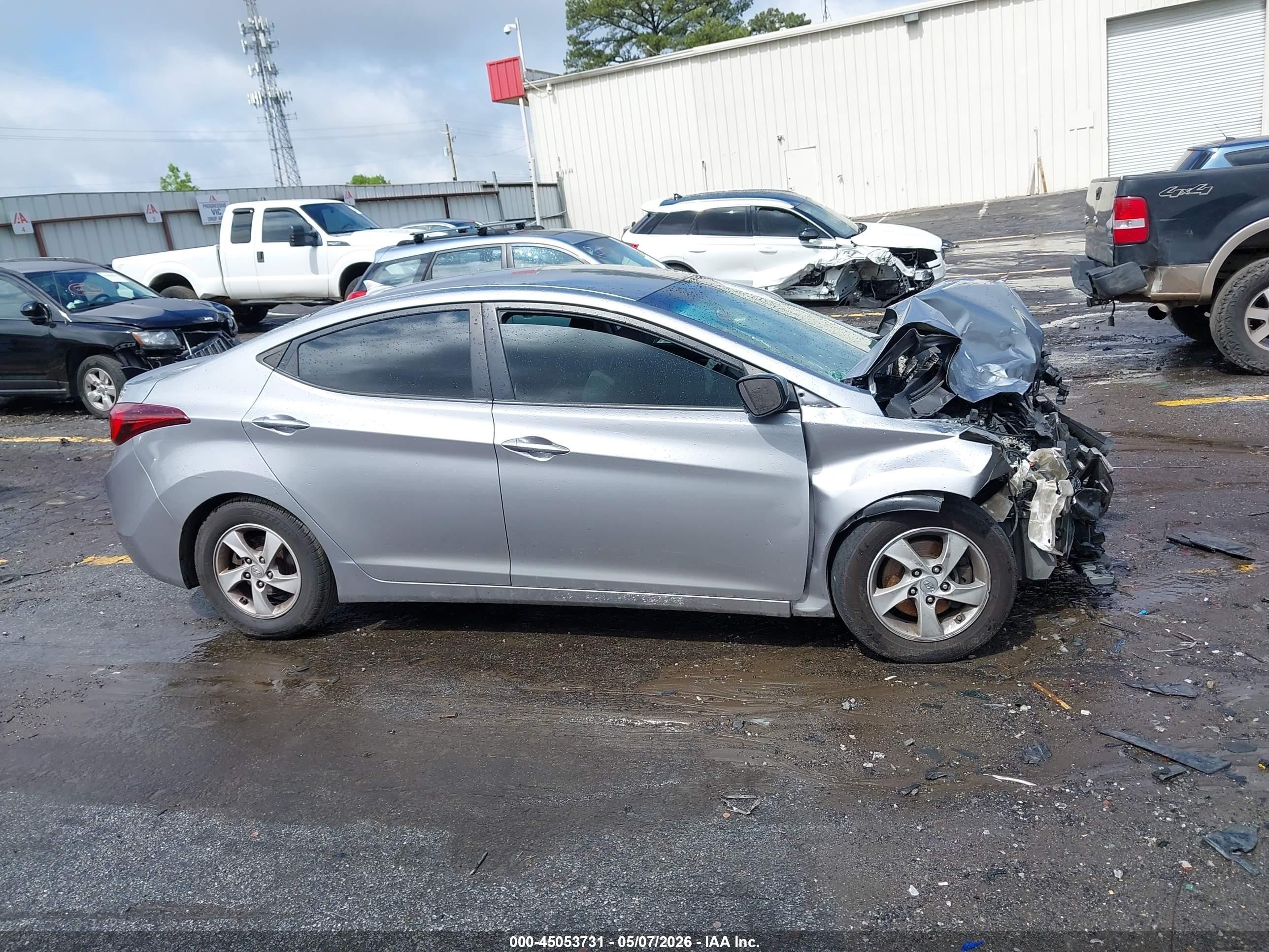 2014 Hyundai Elantra Se Silver vin: KMHDH4AE9EU171465
