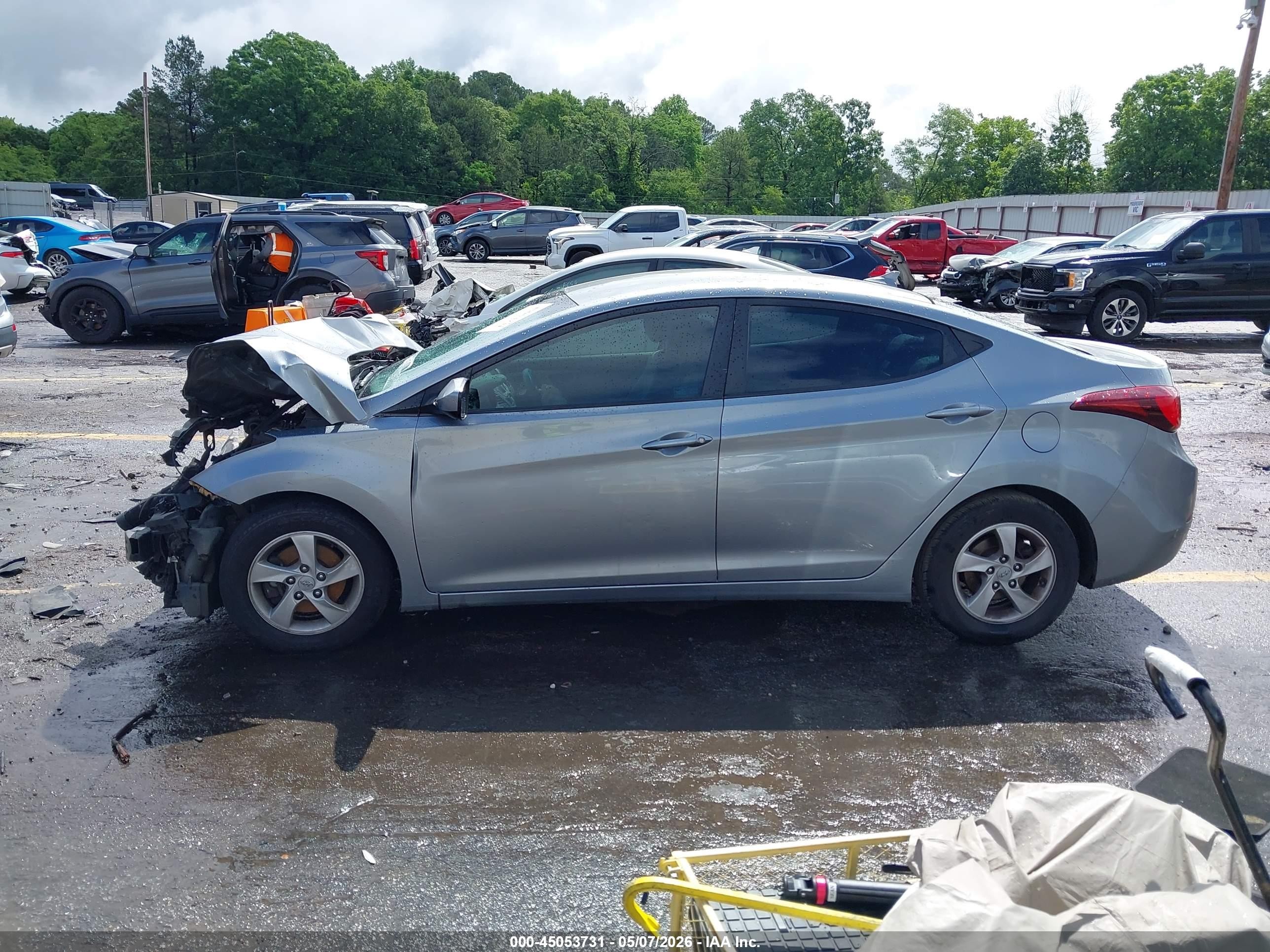 2014 Hyundai Elantra Se Silver vin: KMHDH4AE9EU171465