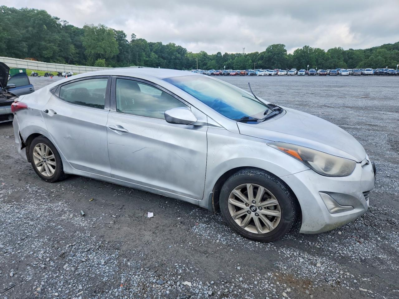 2014 Hyundai Elantra Se Silver vin: KMHDH4AE9EU173507
