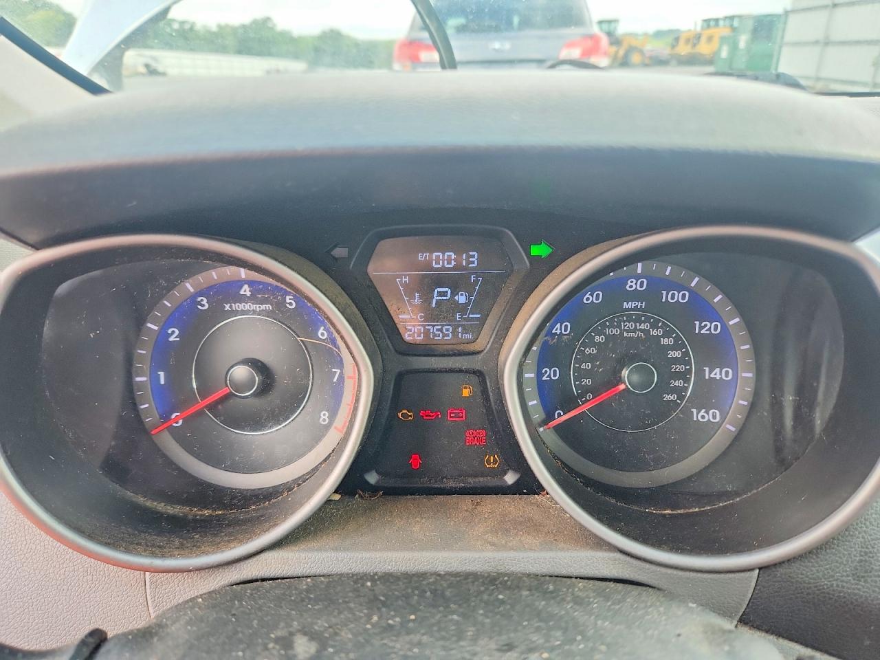 2014 Hyundai Elantra Se Silver vin: KMHDH4AE9EU173507