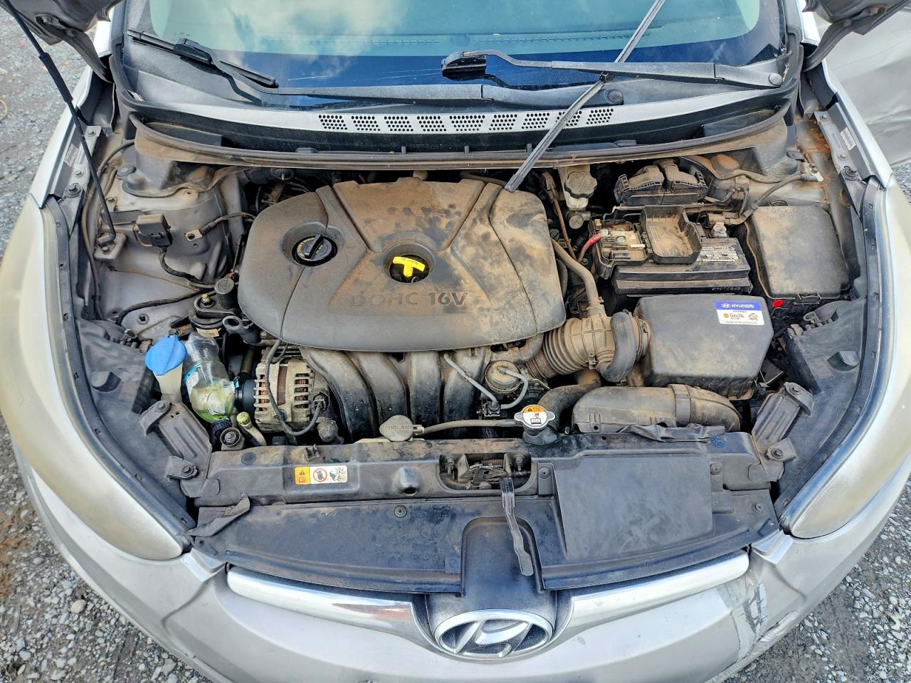 2014 Hyundai Elantra Se Silver vin: KMHDH4AE9EU173507