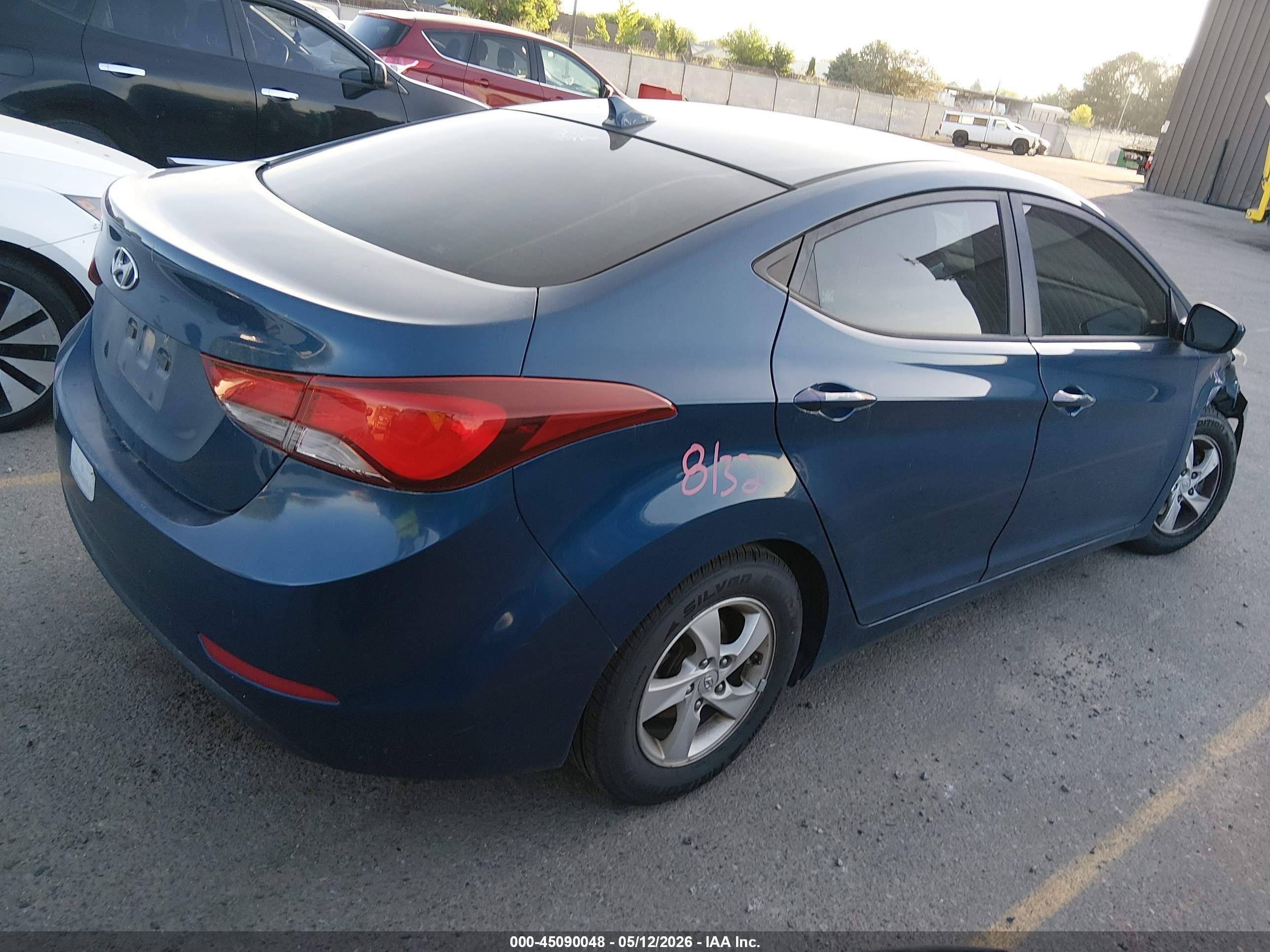 2014 Hyundai Elantra Se Синий vin: KMHDH4AE9EU199329