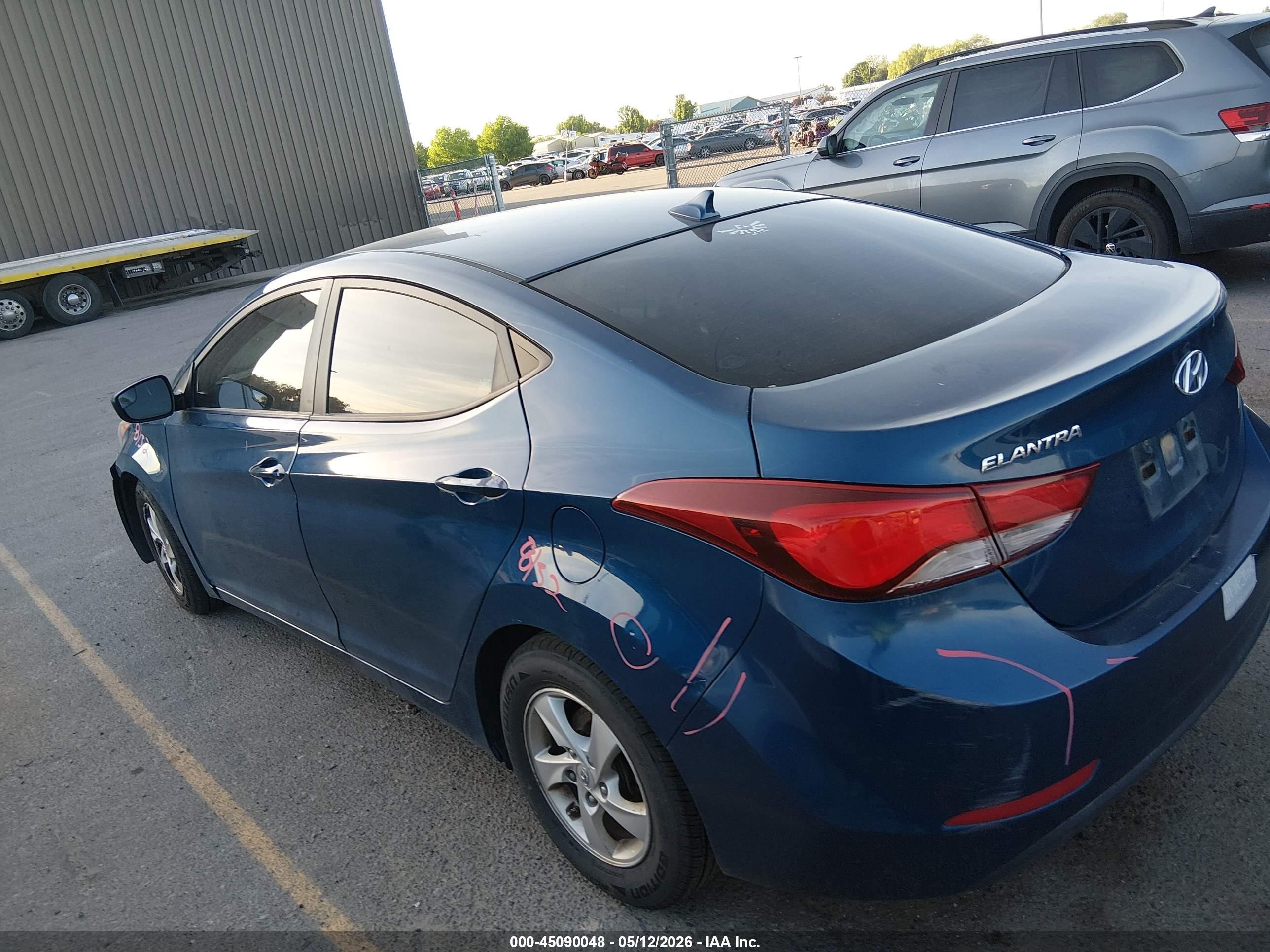 2014 Hyundai Elantra Se Синий vin: KMHDH4AE9EU199329