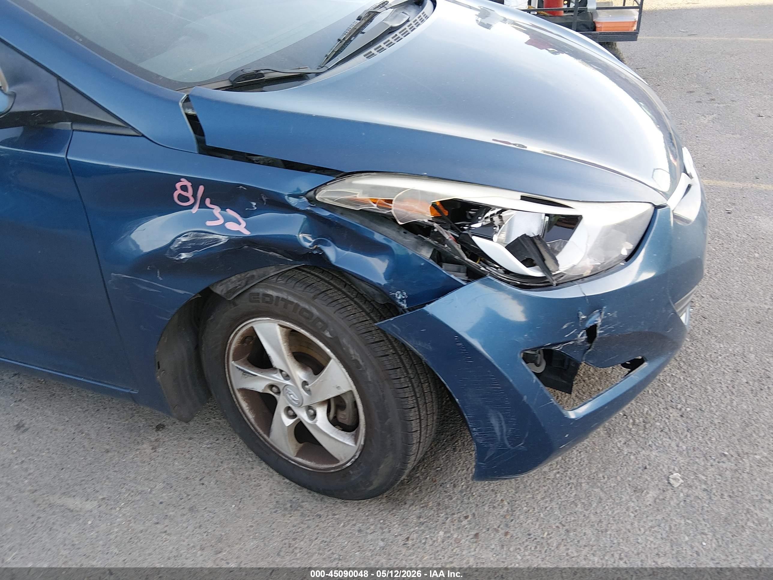 2014 Hyundai Elantra Se Синий vin: KMHDH4AE9EU199329