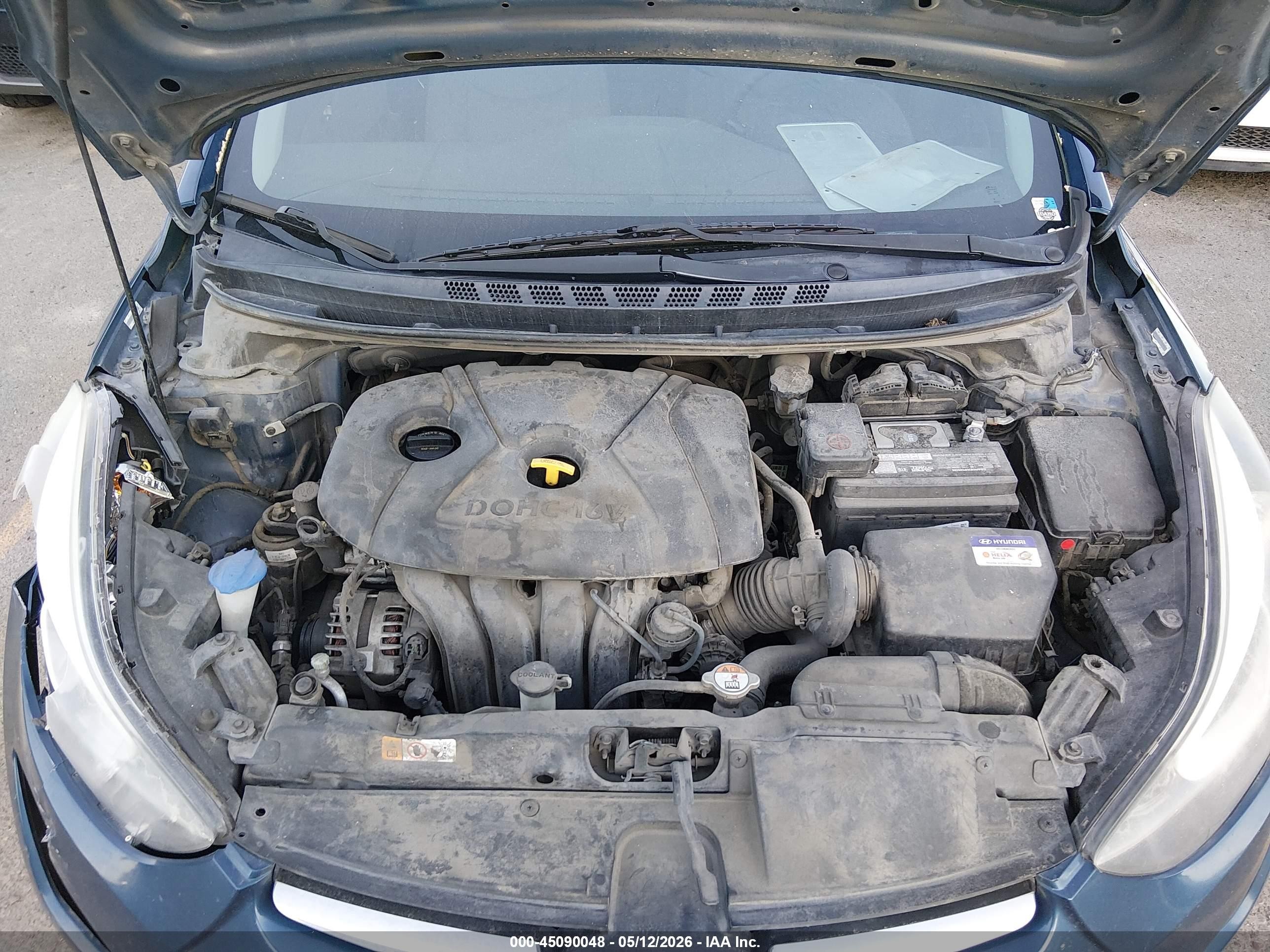 2014 Hyundai Elantra Se Синий vin: KMHDH4AE9EU199329