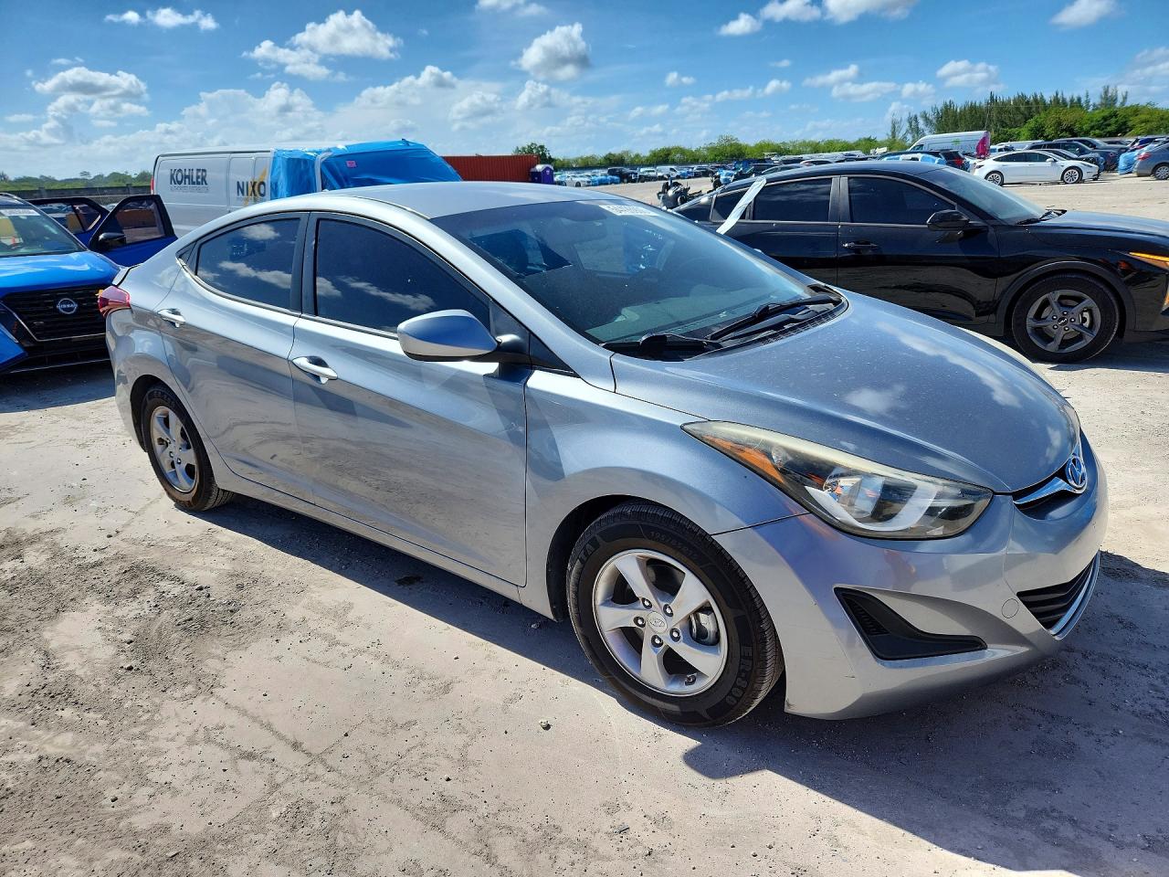 2014 Hyundai Elantra Se Silver vin: KMHDH4AE9EU204271