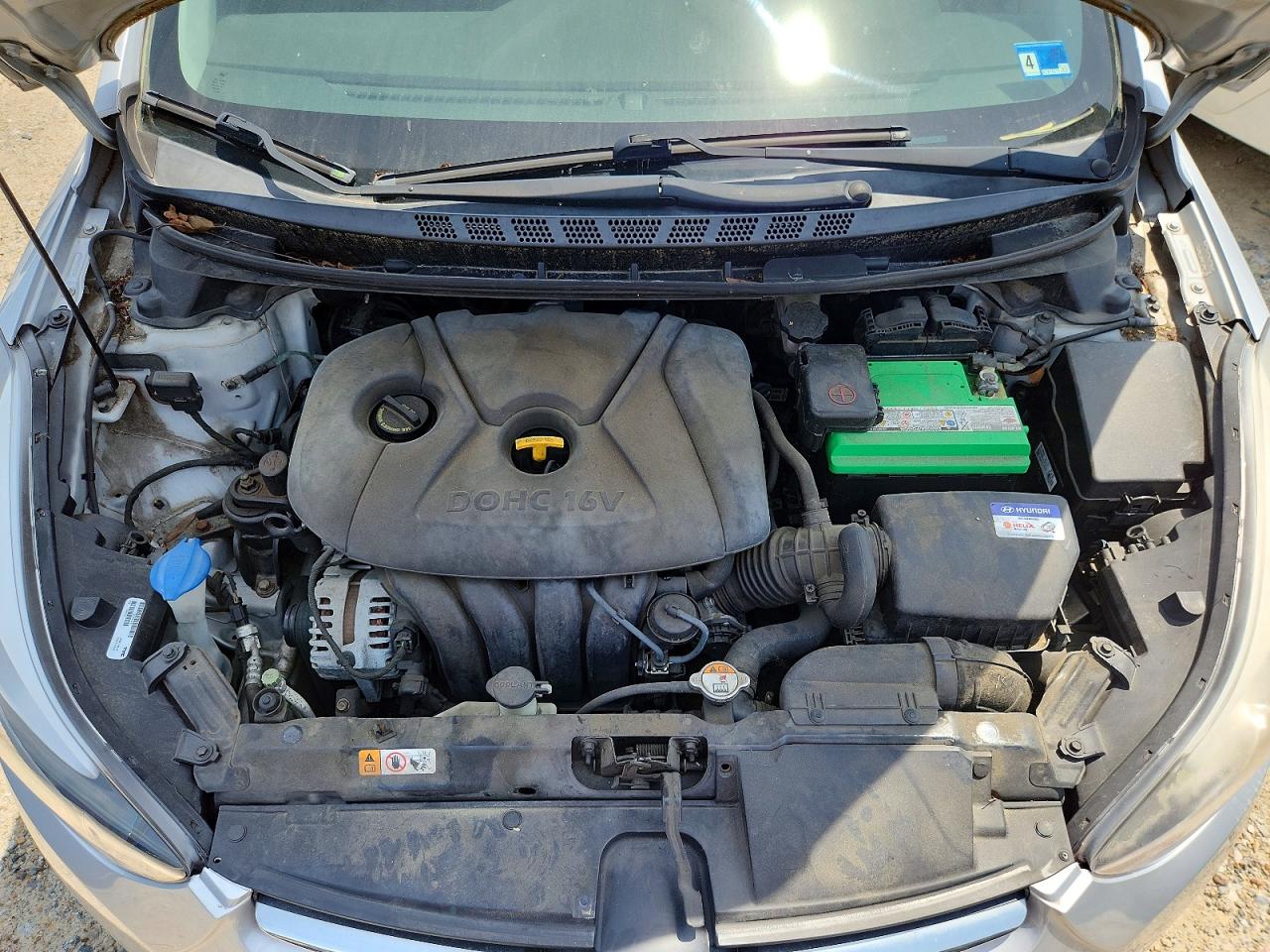 2014 Hyundai Elantra Se Silver vin: KMHDH4AE9EU218588
