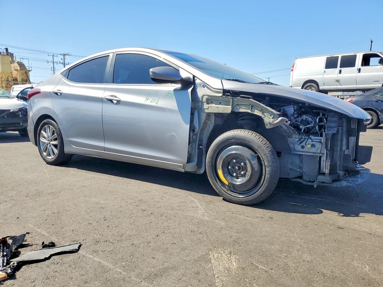 2015 Hyundai Elantra Se Silver vin: KMHDH4AE9FU226613