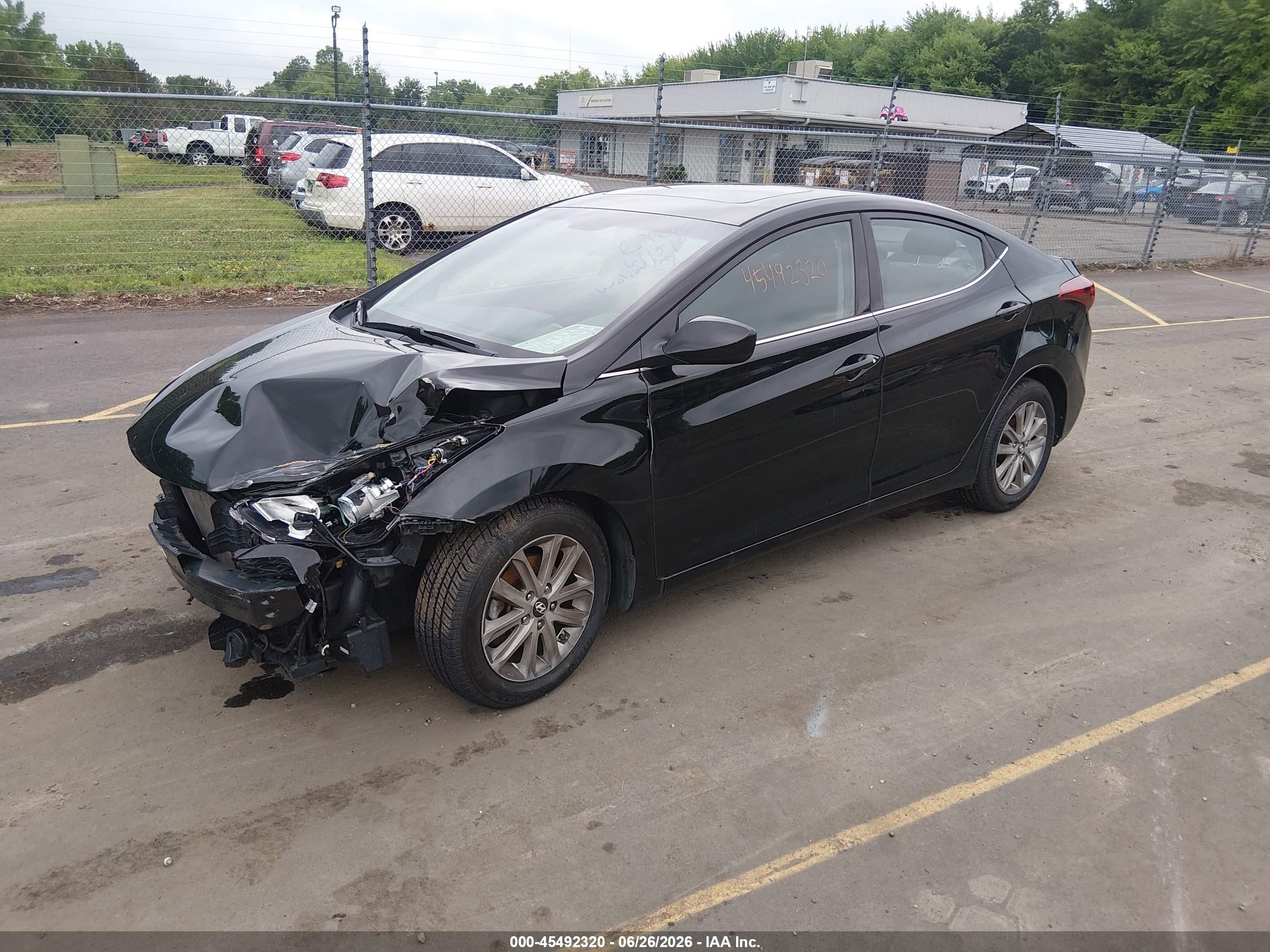 2015 Hyundai Elantra Se Black vin: KMHDH4AE9FU236252