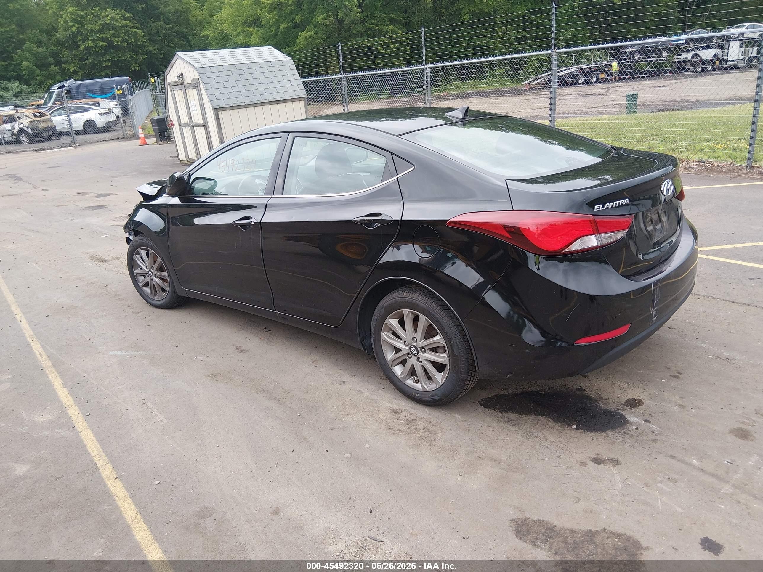 2015 Hyundai Elantra Se Black vin: KMHDH4AE9FU236252
