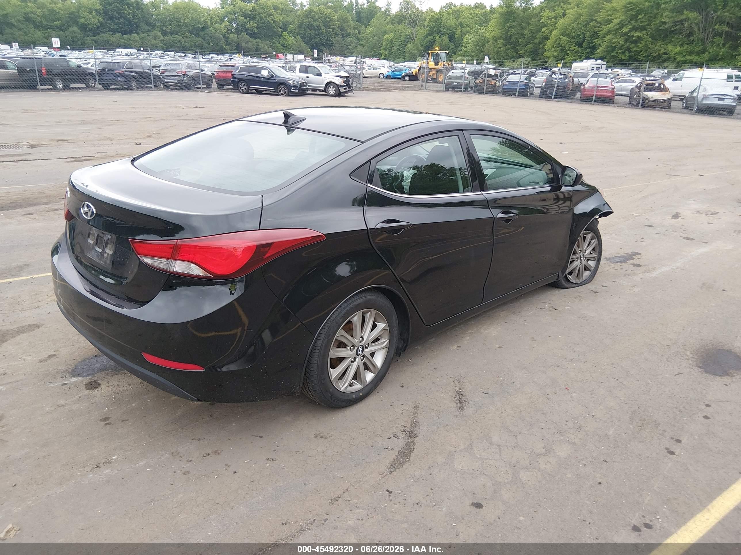 2015 Hyundai Elantra Se Black vin: KMHDH4AE9FU236252