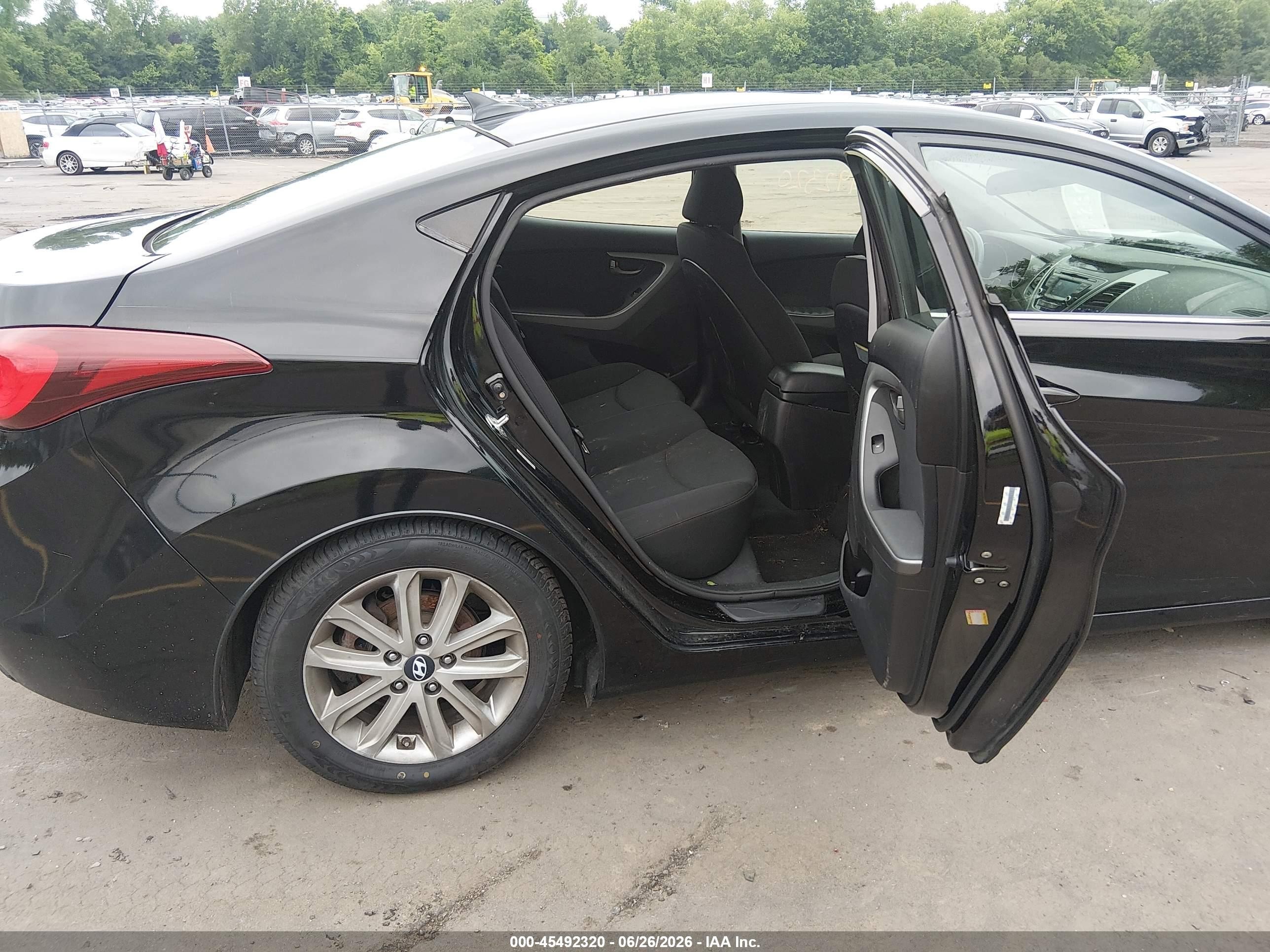 2015 Hyundai Elantra Se Black vin: KMHDH4AE9FU236252