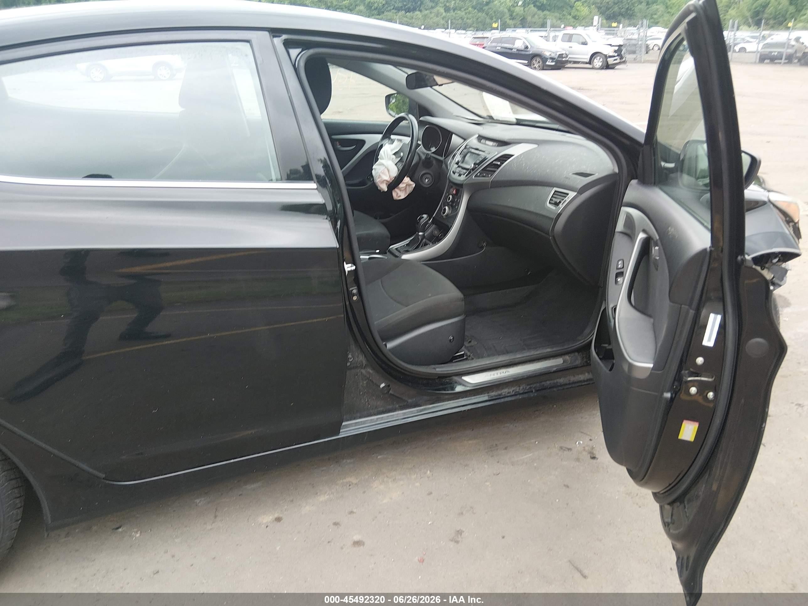 2015 Hyundai Elantra Se Black vin: KMHDH4AE9FU236252