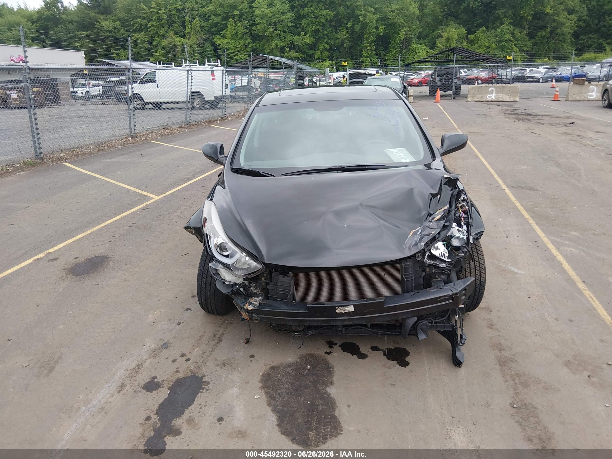 2015 Hyundai Elantra Se Black vin: KMHDH4AE9FU236252