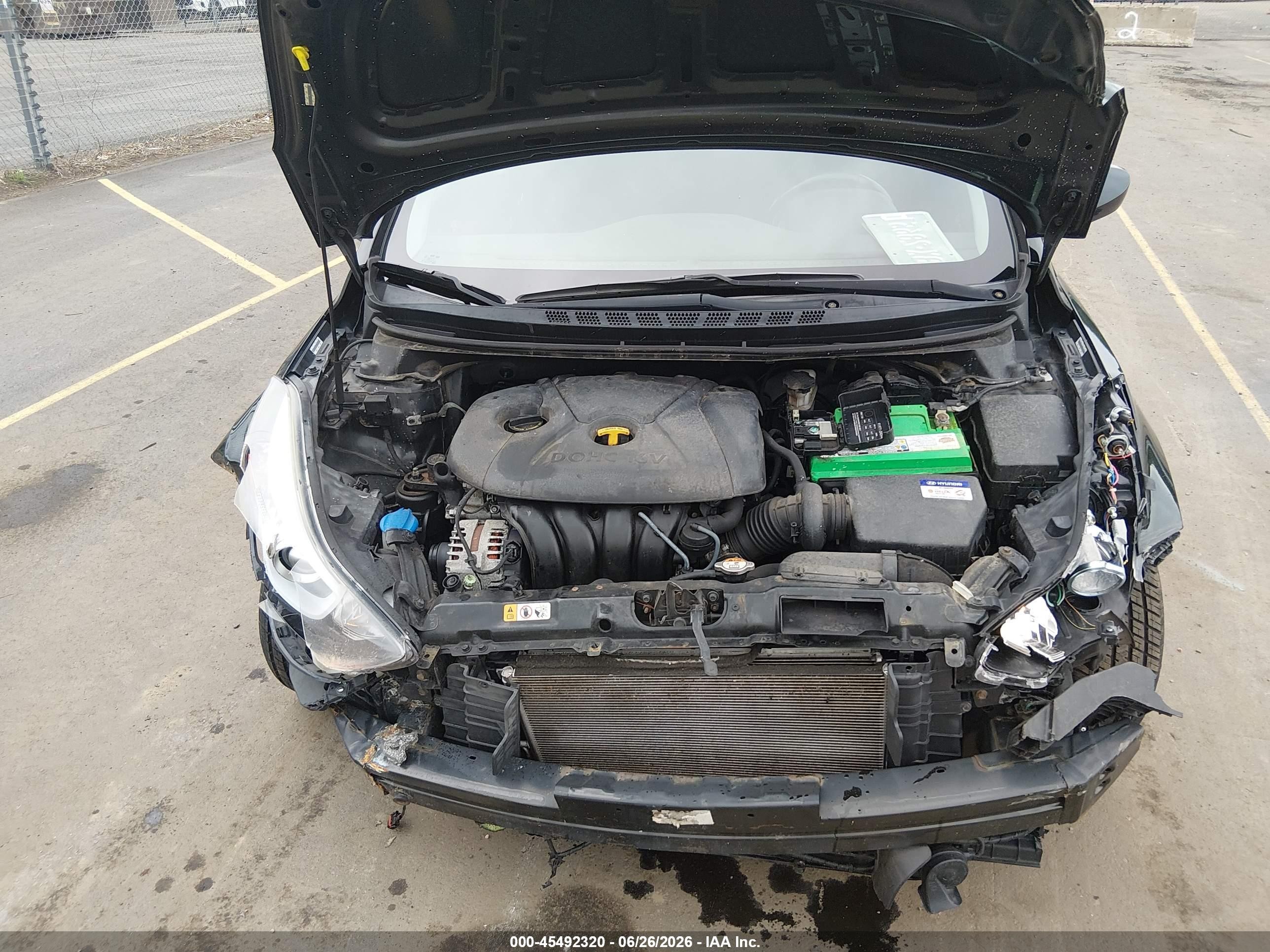 2015 Hyundai Elantra Se Black vin: KMHDH4AE9FU236252
