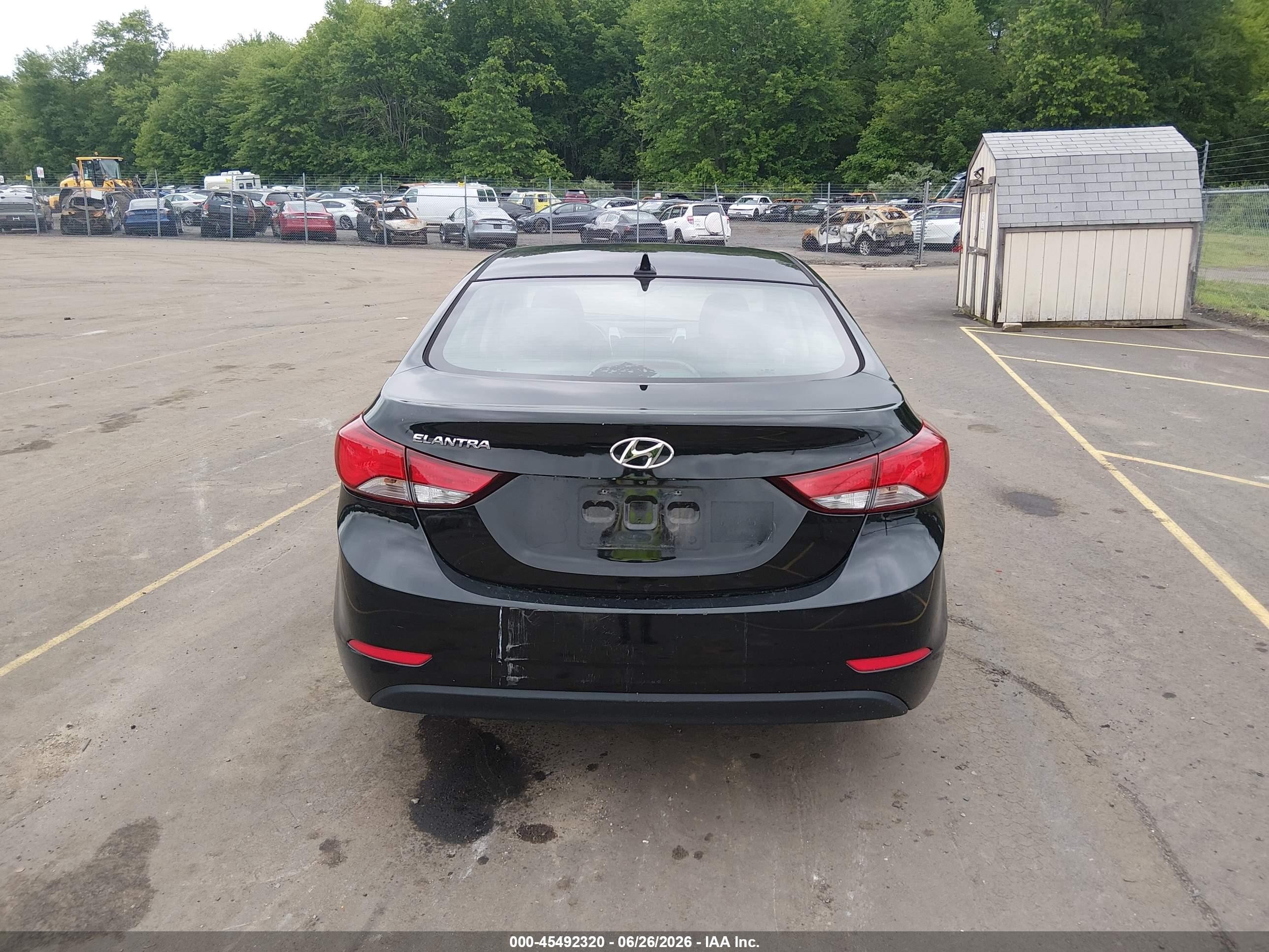 2015 Hyundai Elantra Se Black vin: KMHDH4AE9FU236252