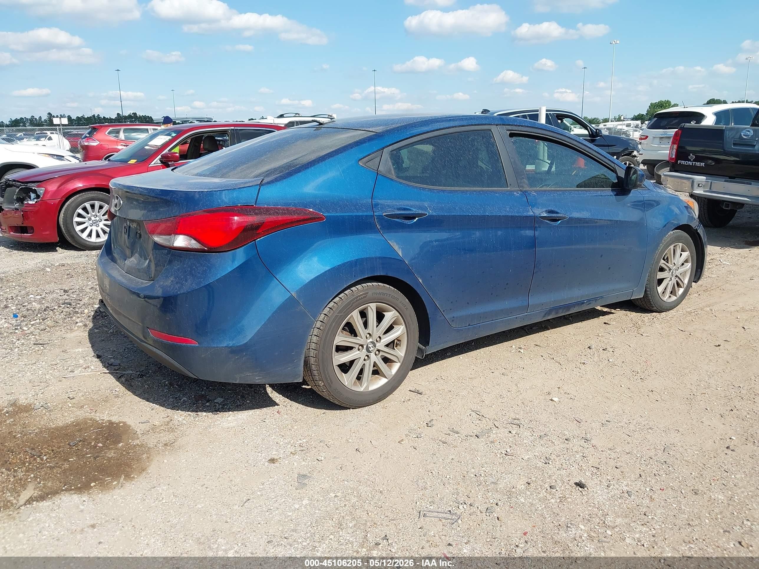 2015 Hyundai Elantra Se Blue vin: KMHDH4AE9FU254072