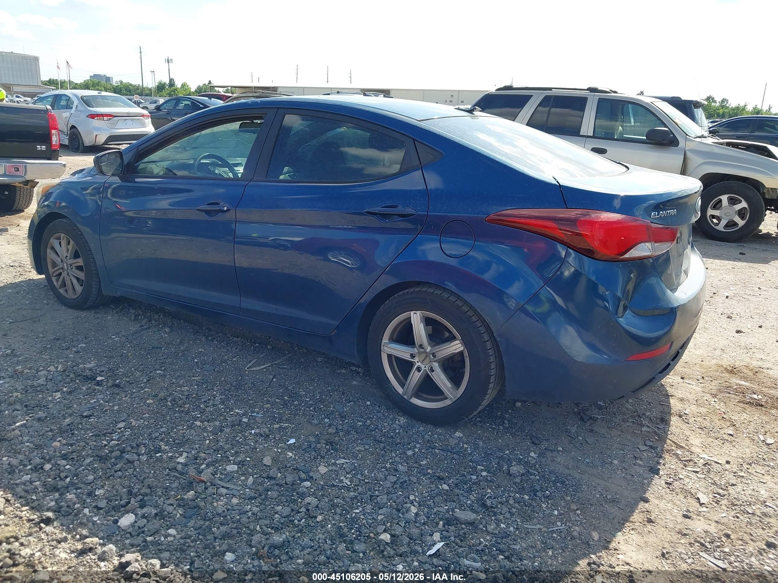 2015 Hyundai Elantra Se Blue vin: KMHDH4AE9FU254072