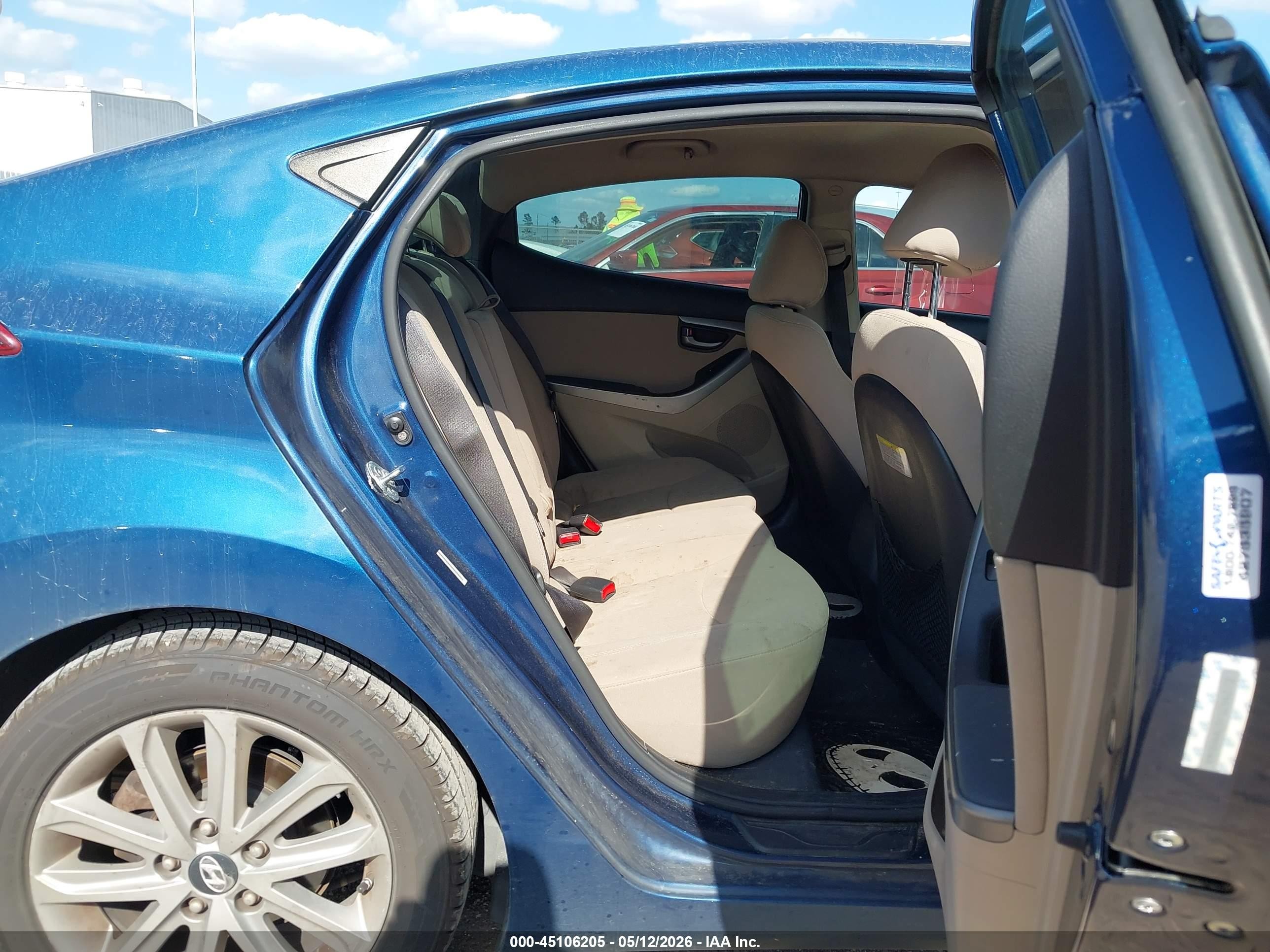 2015 Hyundai Elantra Se Blue vin: KMHDH4AE9FU254072