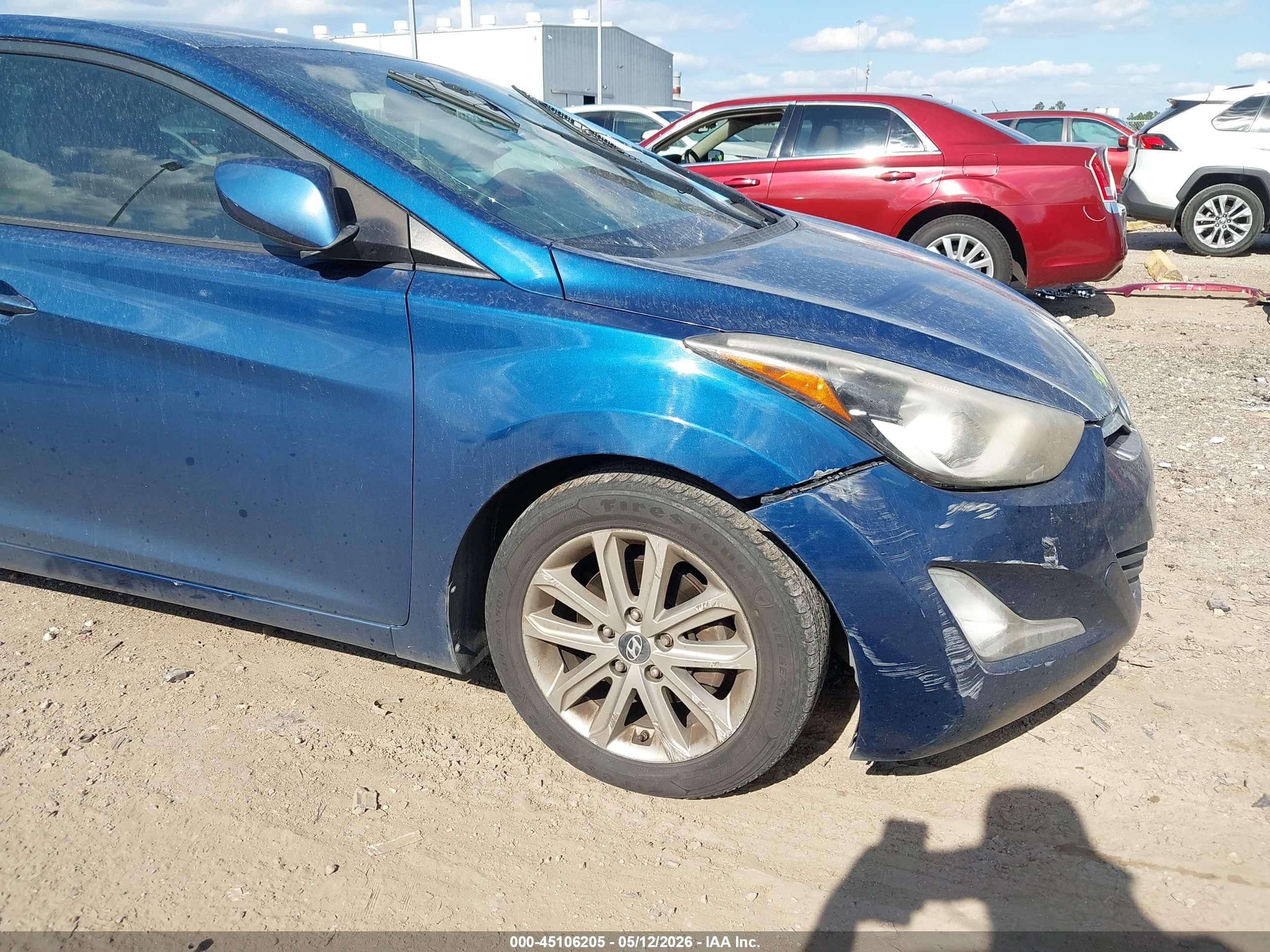 2015 Hyundai Elantra Se Blue vin: KMHDH4AE9FU254072