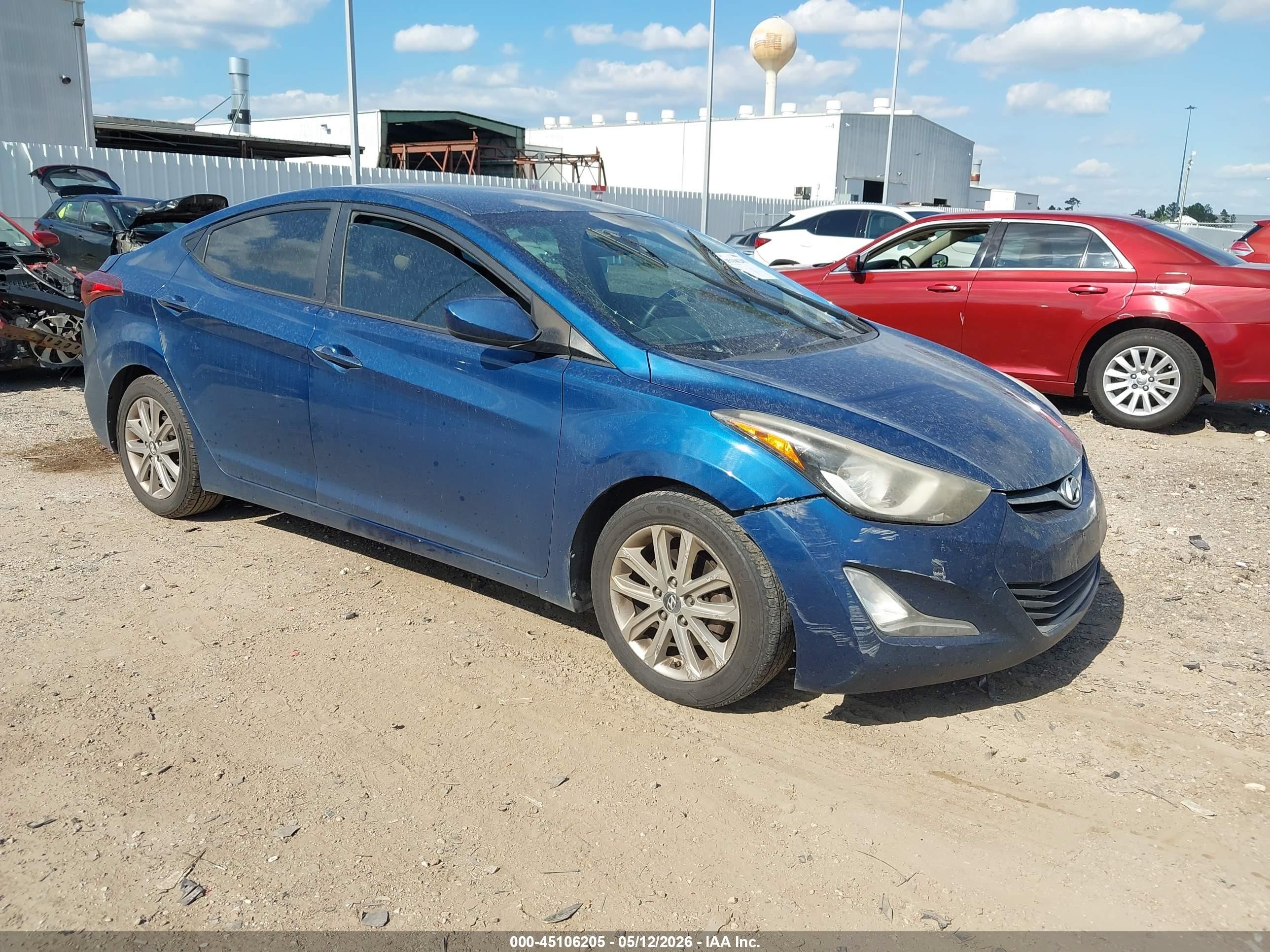 2015 Hyundai Elantra Se Синий vin: KMHDH4AE9FU254072