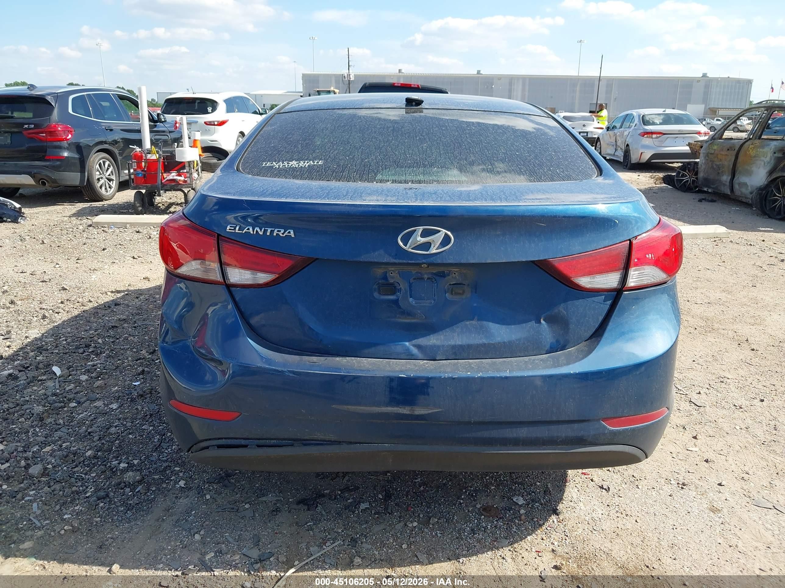 2015 Hyundai Elantra Se Blue vin: KMHDH4AE9FU254072
