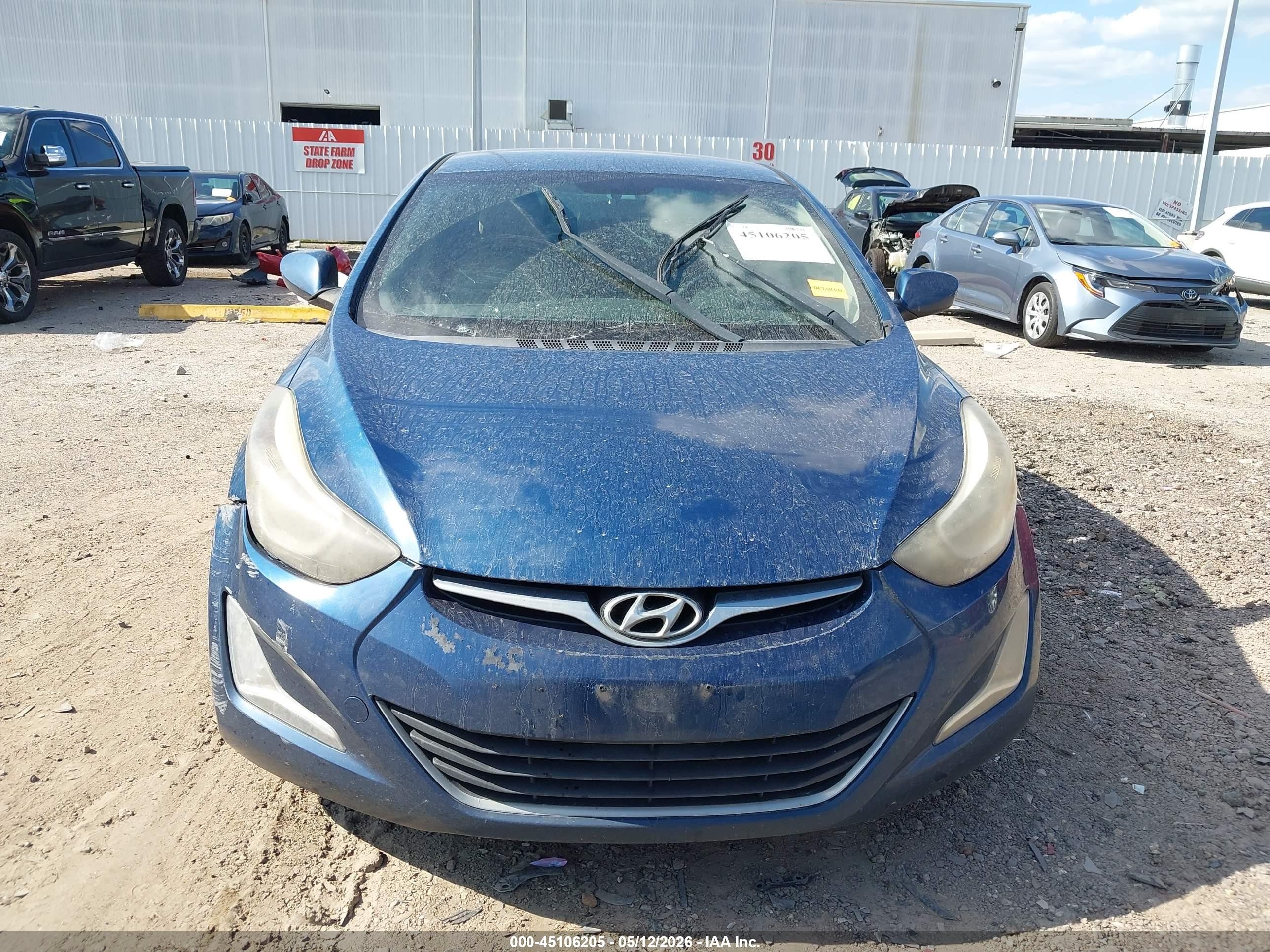 2015 Hyundai Elantra Se Blue vin: KMHDH4AE9FU254072