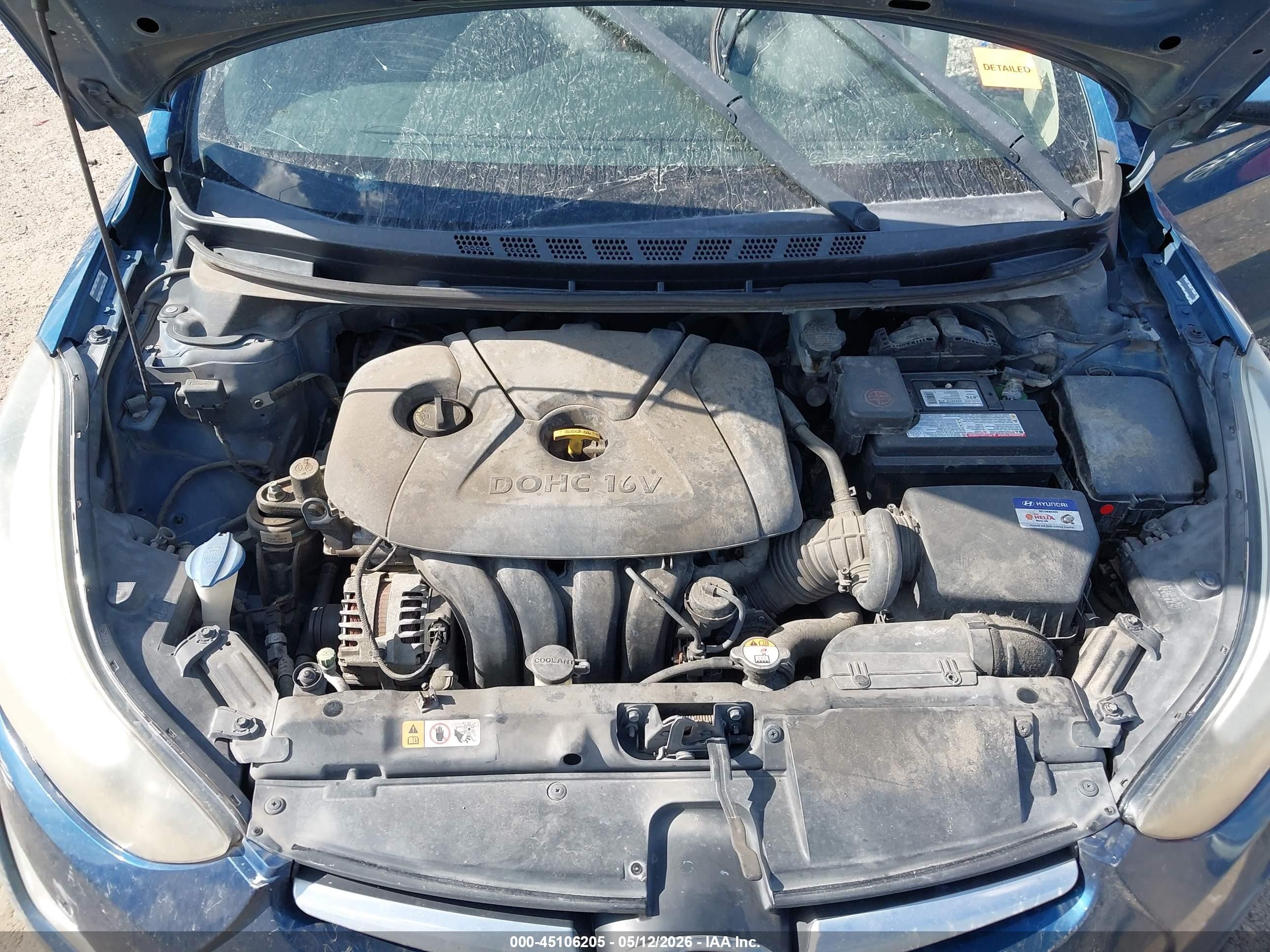 2015 Hyundai Elantra Se Blue vin: KMHDH4AE9FU254072
