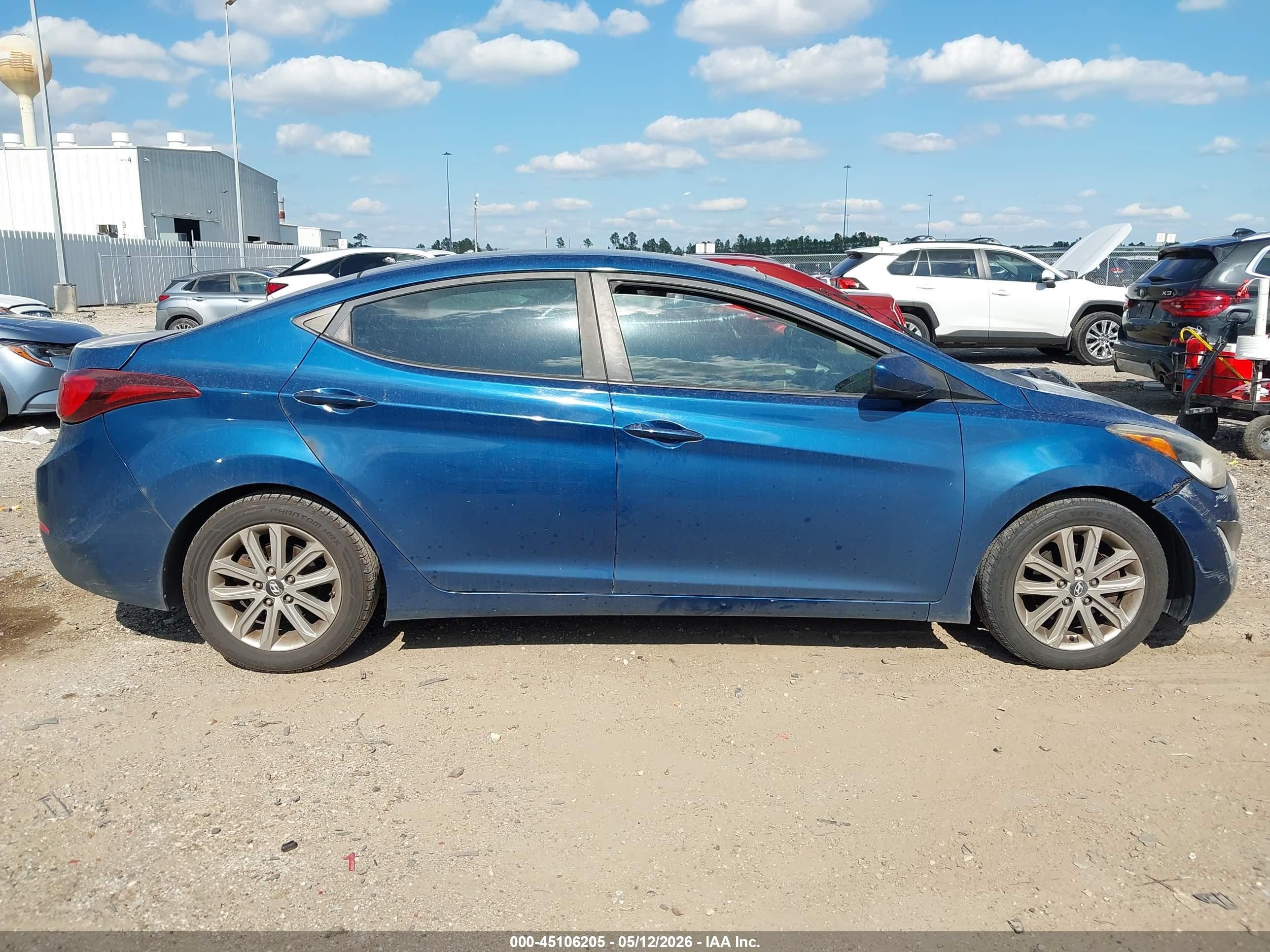 2015 Hyundai Elantra Se Blue vin: KMHDH4AE9FU254072